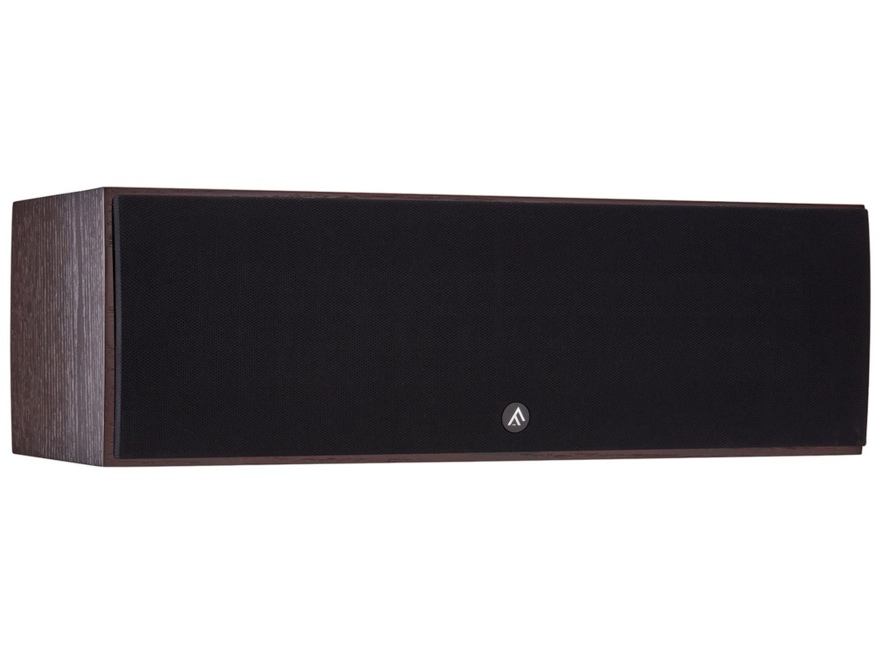 Soundbar, Holzgehäuse, Schwarzes Gitter, Wandmontage, Zentrales Emblem