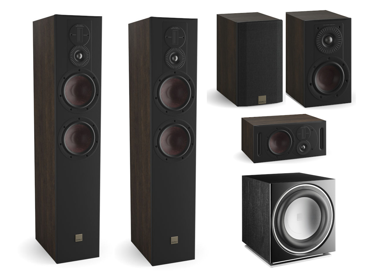 Standing Speaker, Standfußlautsprecher, Holzoberfläche, schwarz, Tieftöner