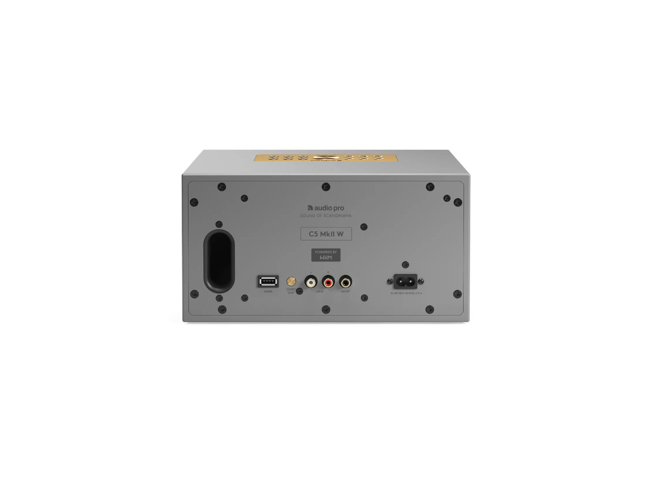 hifi amplifier, Rückseite, RCA-Anschlüsse, USB-Port, Stromanschluss