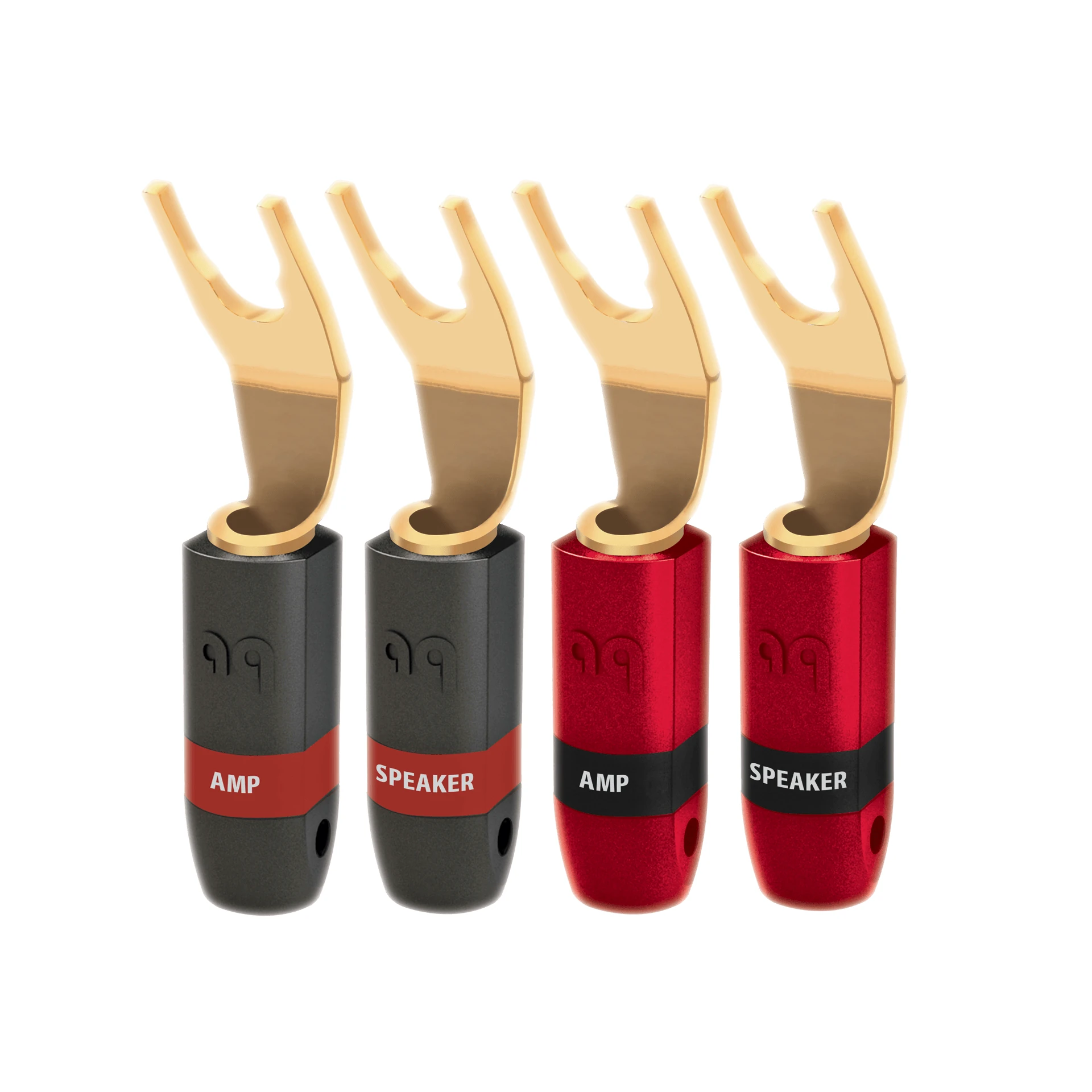 Kabelklemme, Klemmhalter, AMP, SPEAKER, Schwarz/Rot