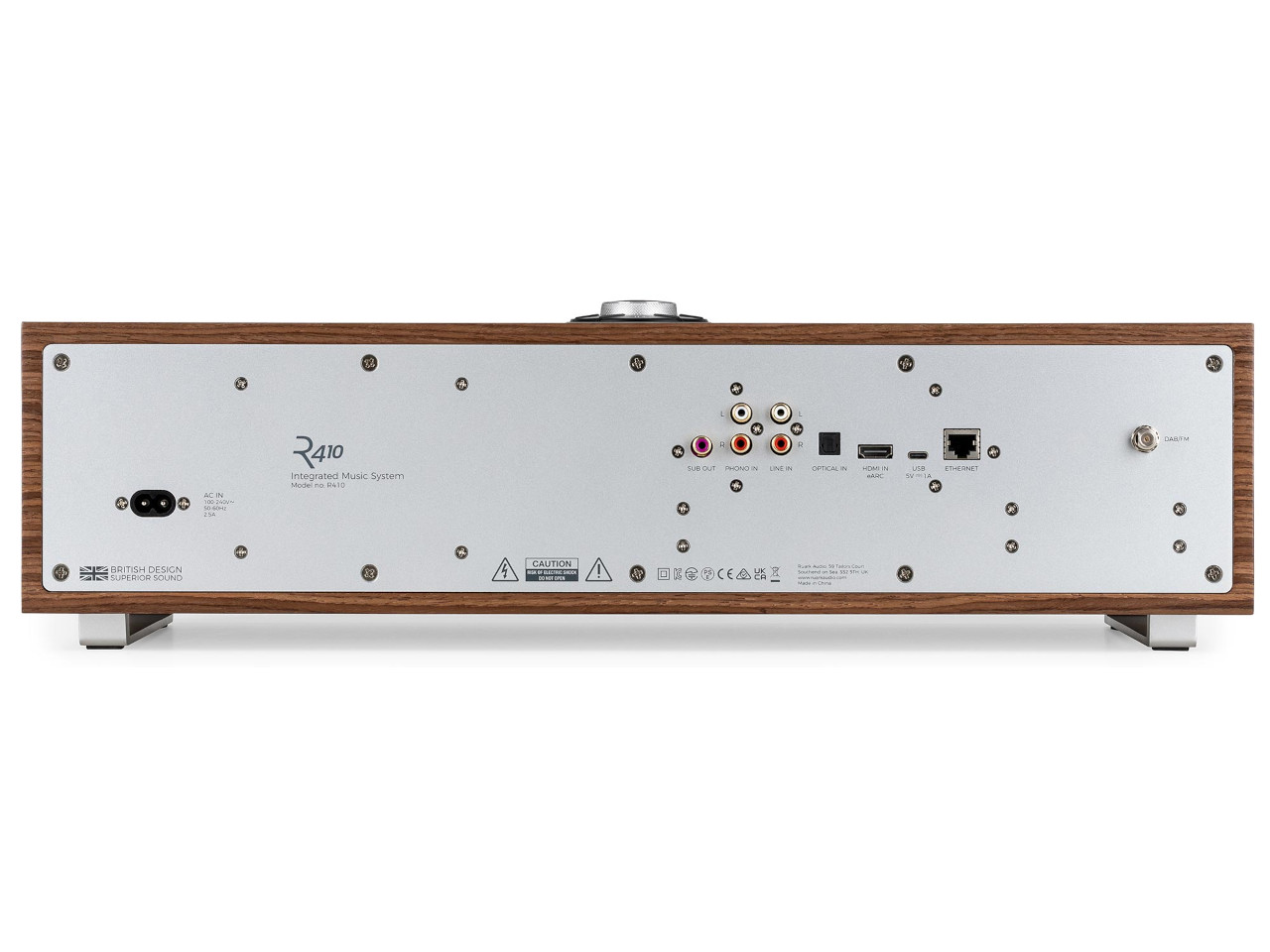 stereoempfänger, holzgehäuse, Rückseite, Audioanschlüsse, integriertes Musiksystem R410