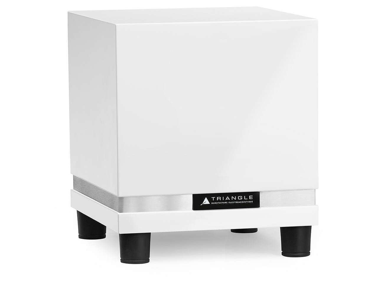 Subwoofer, Lautsprecher, weiße Box, Desktop-Lautsprecher, Metallischer Rand