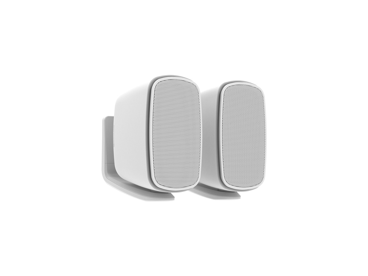 stereo-Lautsprecher, Bücherregal-Lautsprecher, weiße, Doppel-Lautsprecher, perforierte Gitter