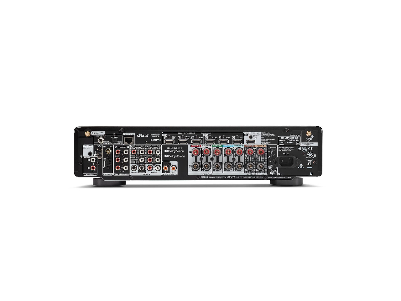 AV-Receiver, Rückseite, HDMI, Dolby, RCA