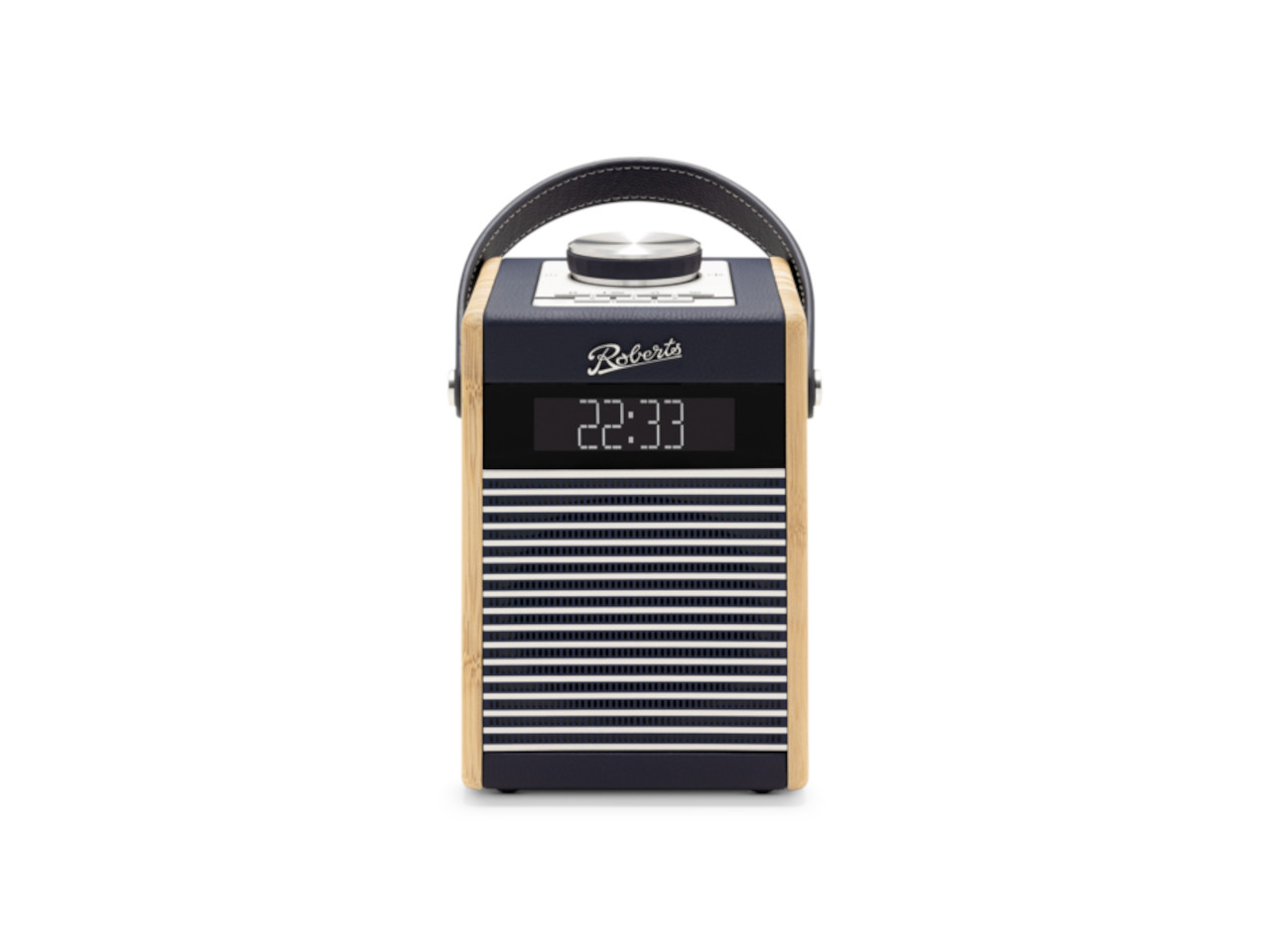 tragbarer Radio, digitale Uhr, Holz-Radio, Bluetooth-Radio, Tragegriff