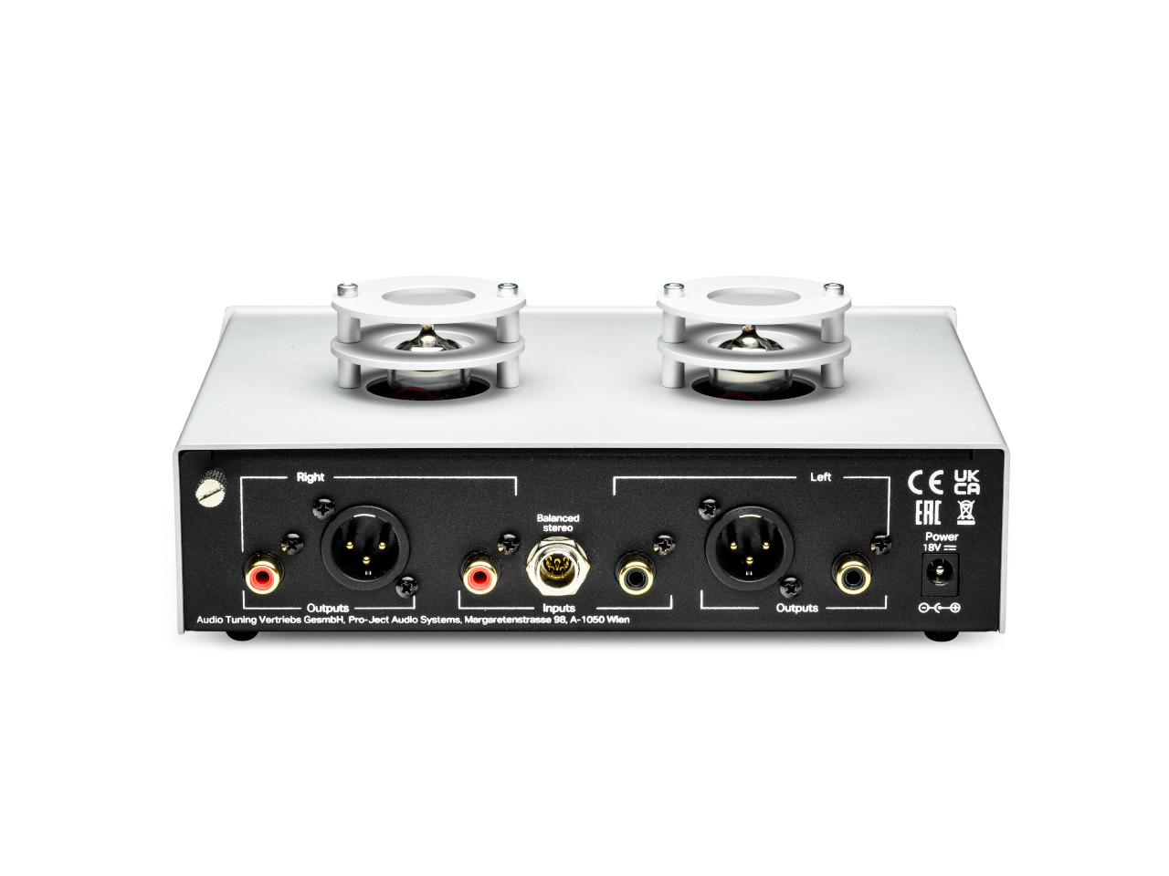 Stereo-Verstärker, Audio-Interface, Dual-Eingänge, Rohre?, rackfähig