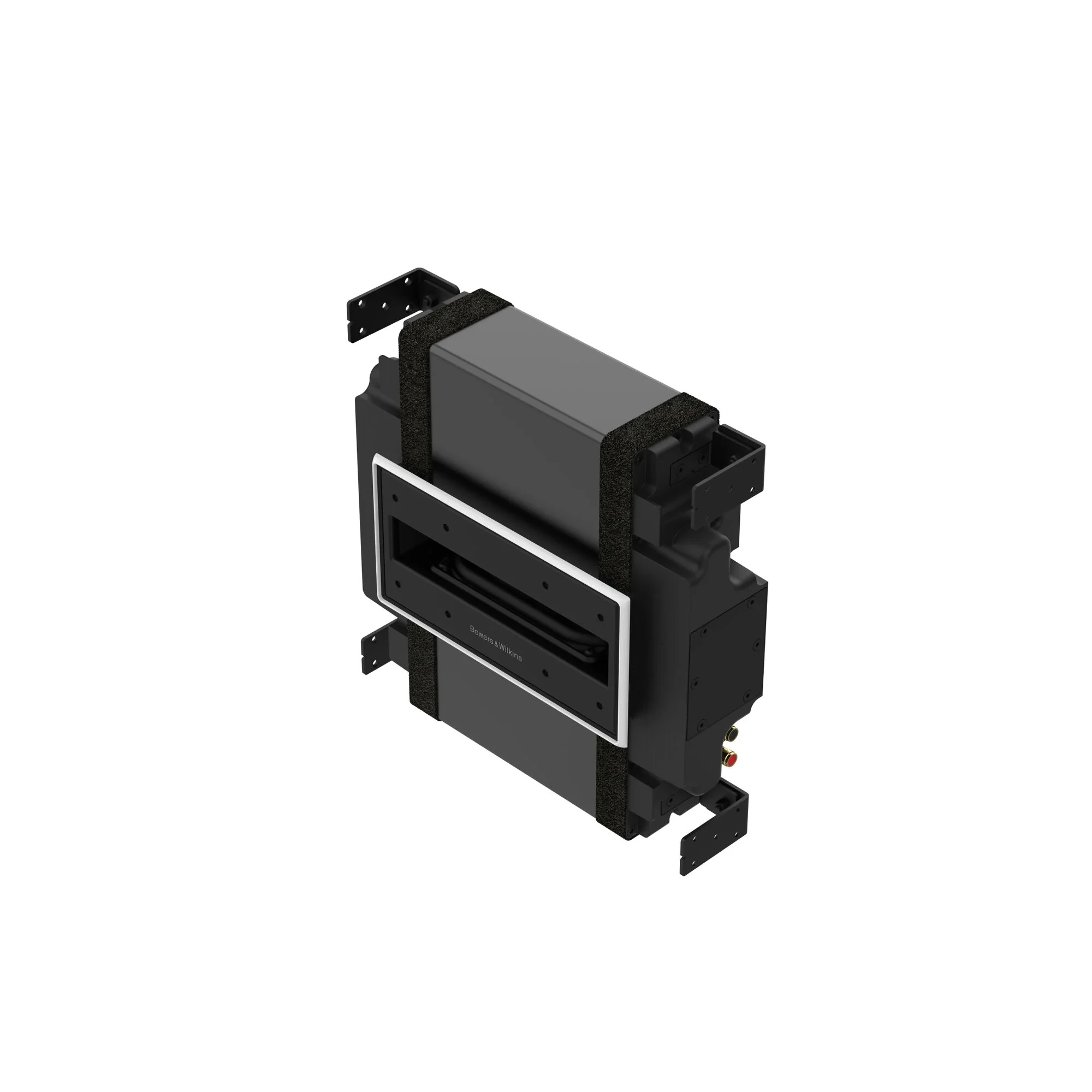 elektronisches Bauteil, Rack-Monte-Modul, schwarzes Gerät, Frontpanel, Schaumstoffpolsterung