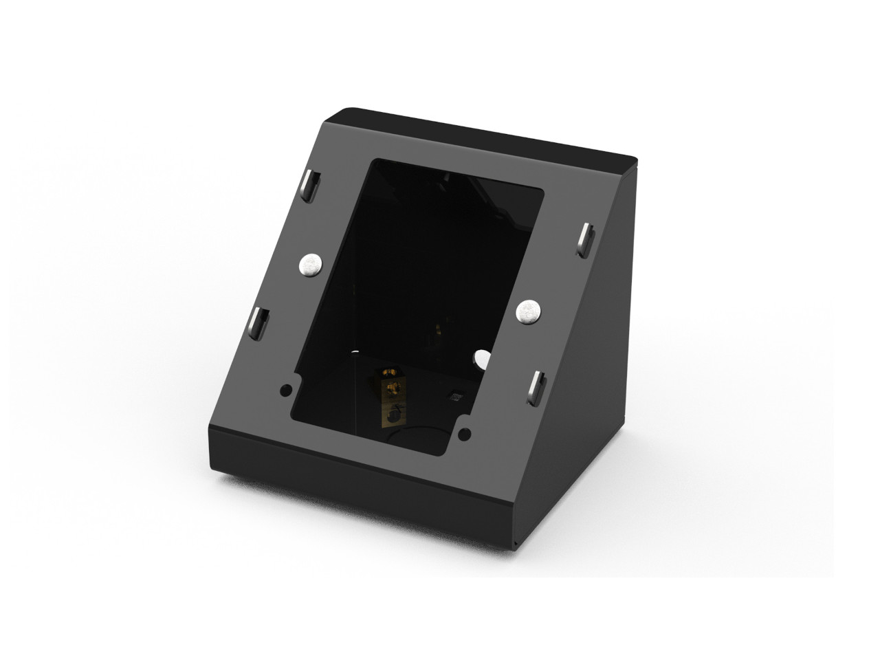 Anzeige Halter, Gehäuse, Metallrahmen, schwarz-grau, gefügte Halterung