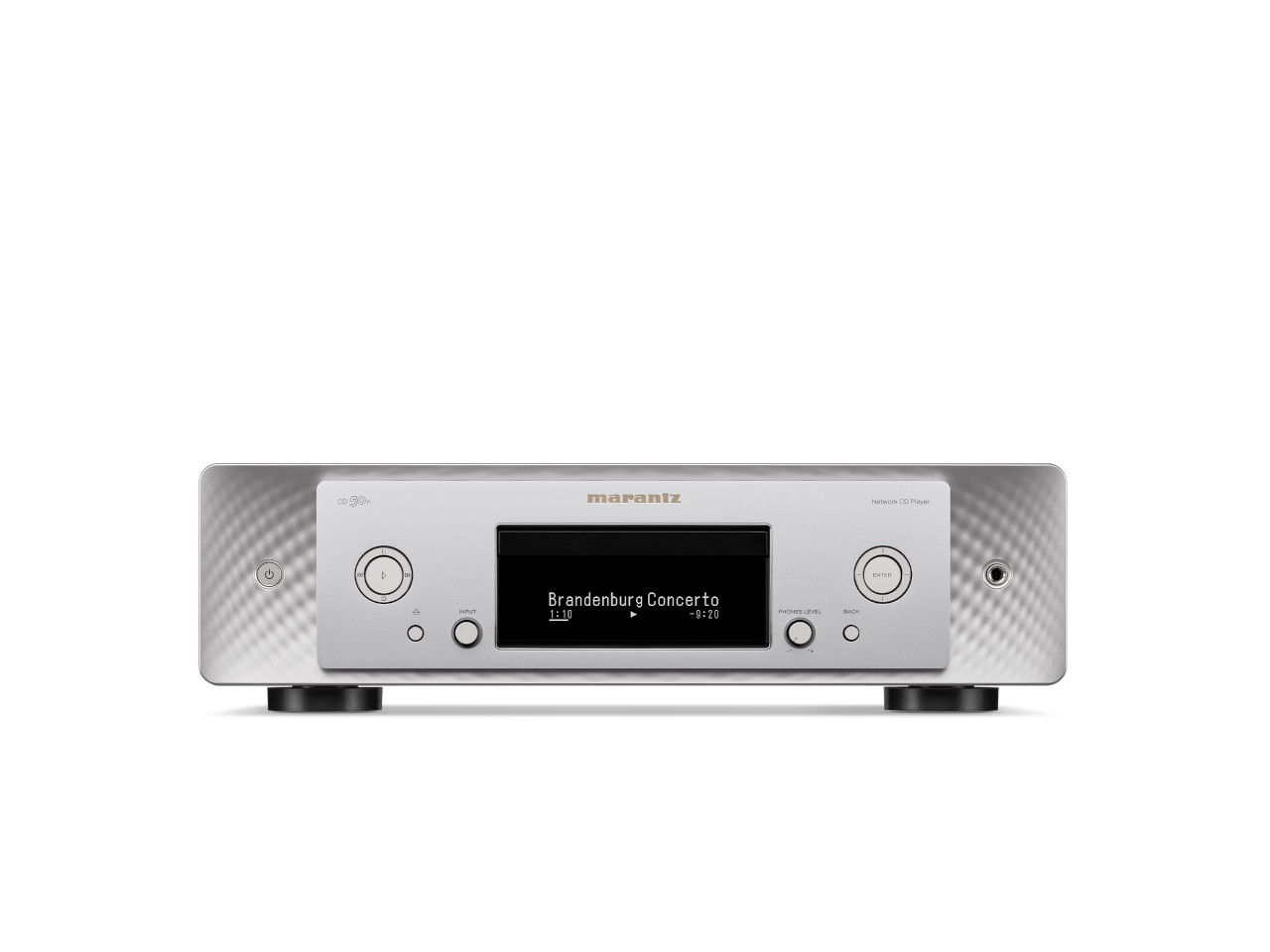 CD-Player, Silber, Digitalanzeige, Netzwerk, Stereo-Receiver