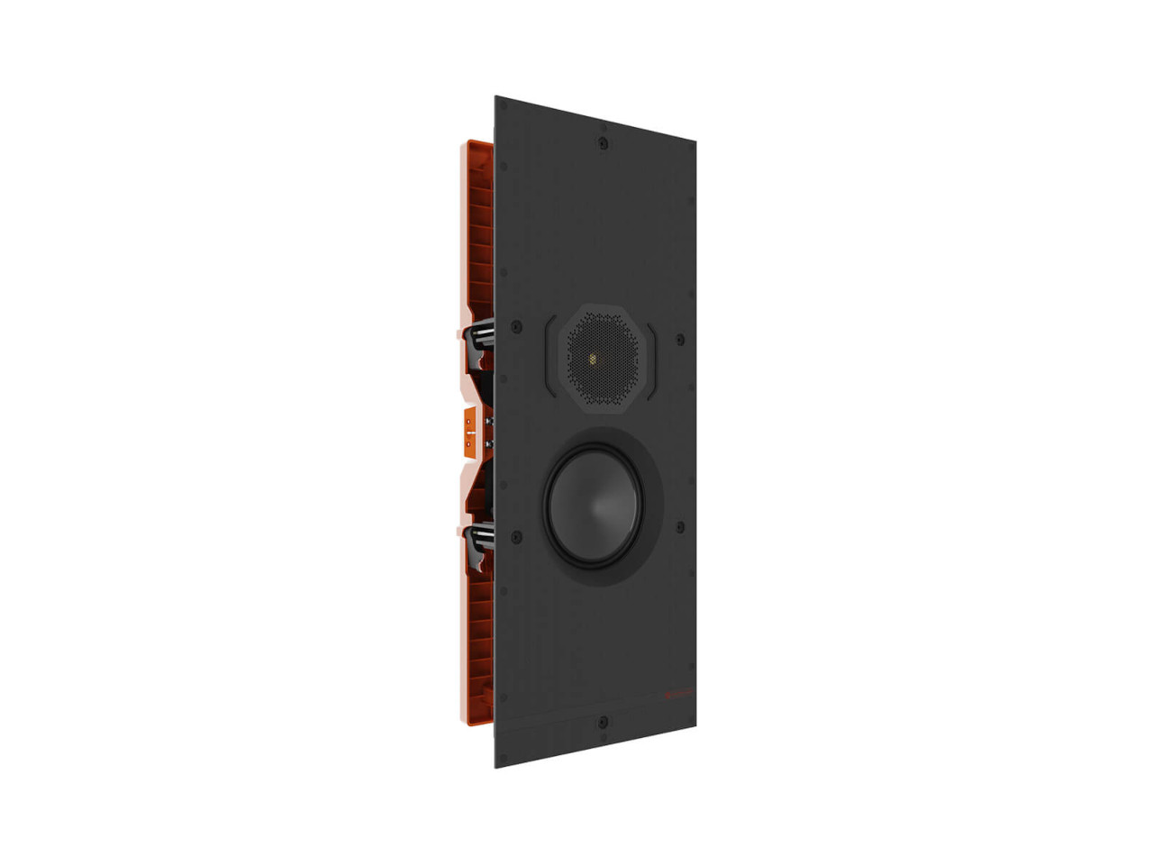 Lautsprecher, Wandpanel, Schwarz, Rückseite, Klangspeaker