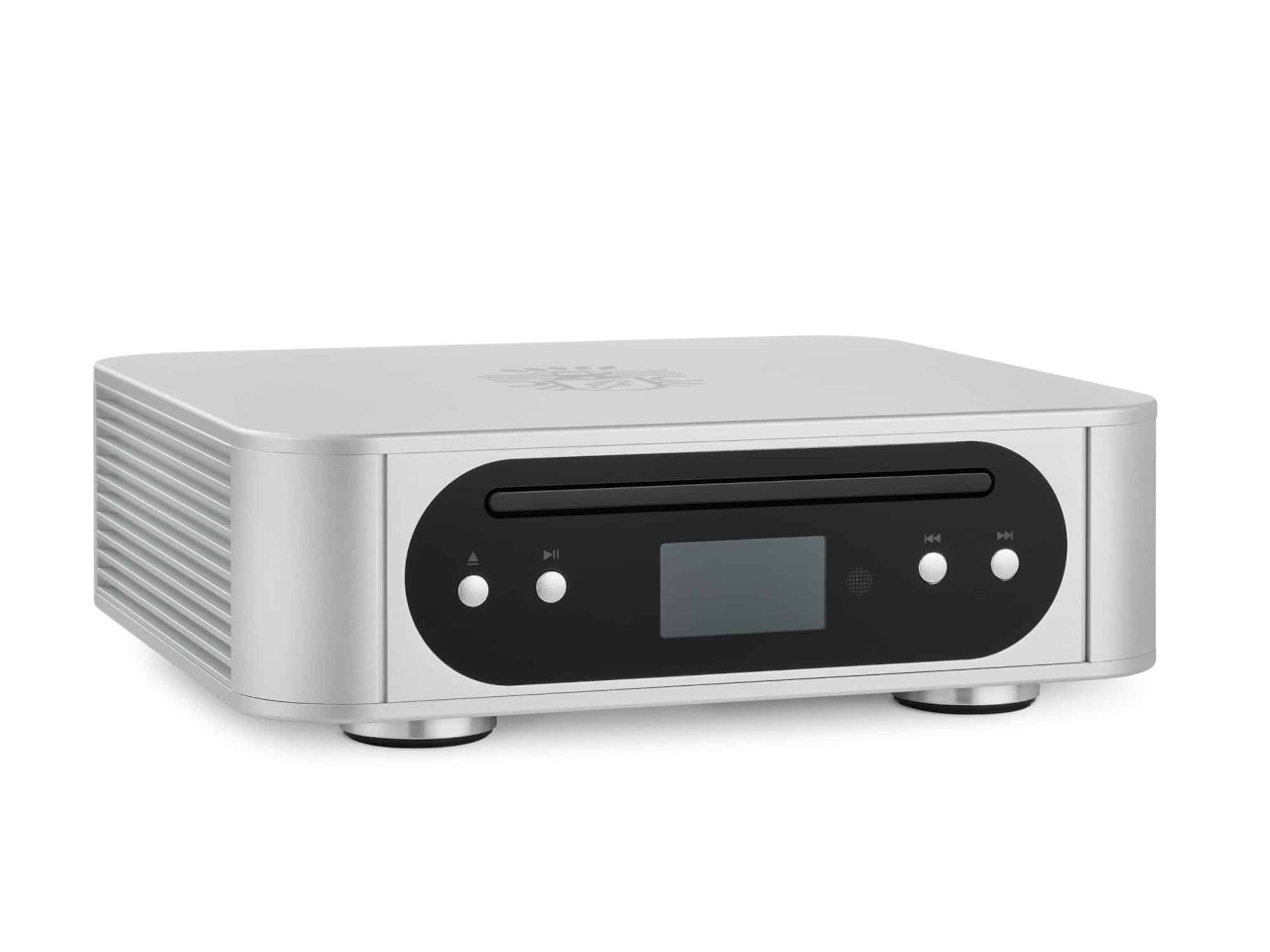 HiFi-Verstärker, Netzwerk-Verstärker, Digital-Analog-Konverter, Kompakt-Receiver, Silbernes Gehäuse