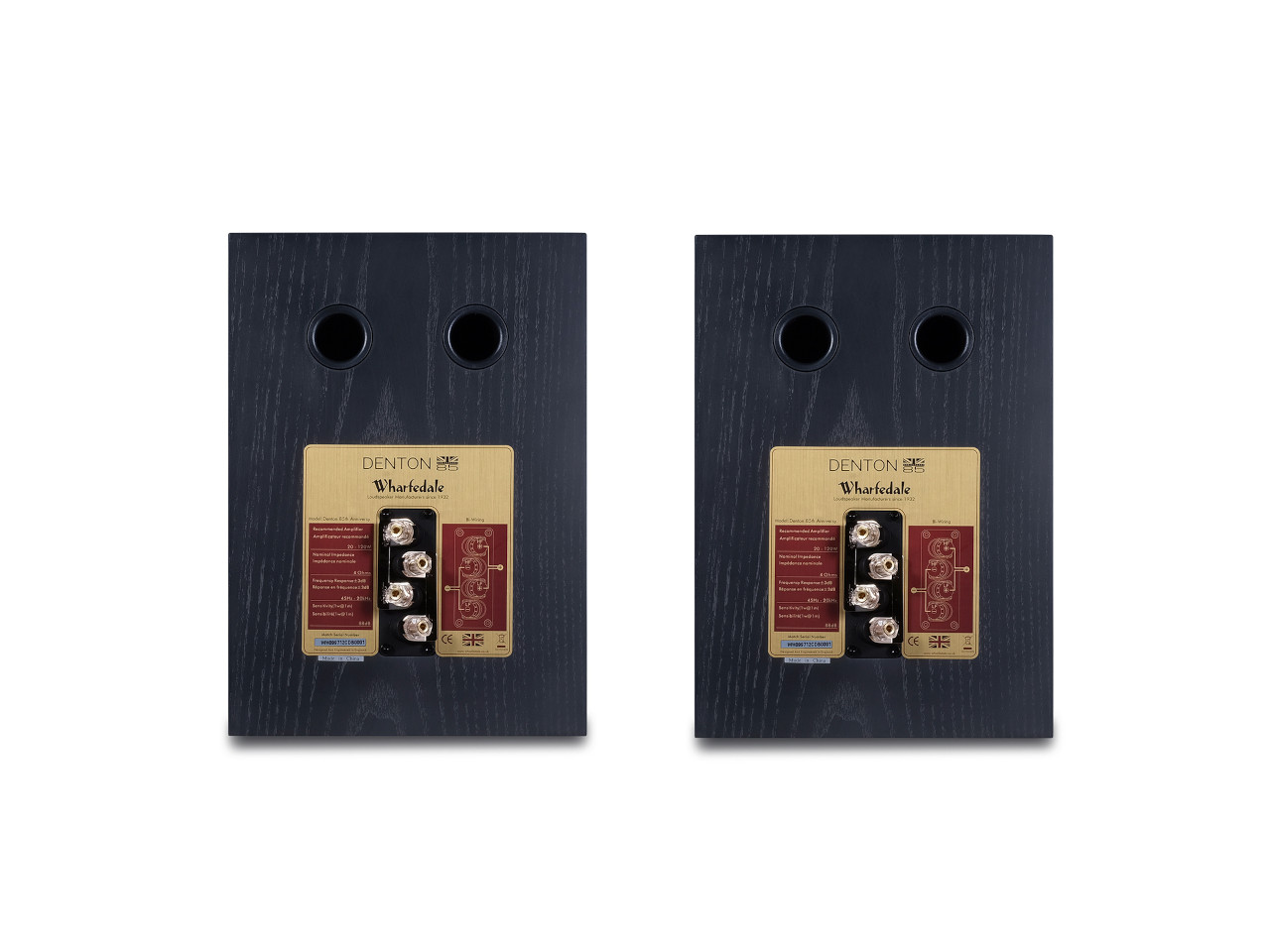 Lautsprecher, Stereo, Holz, Schwarz, Rückseite