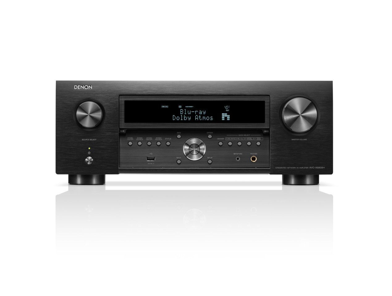 A/V-Receiver, Dolby Atmos, Schwarz, Stereo-Receiver, Denon