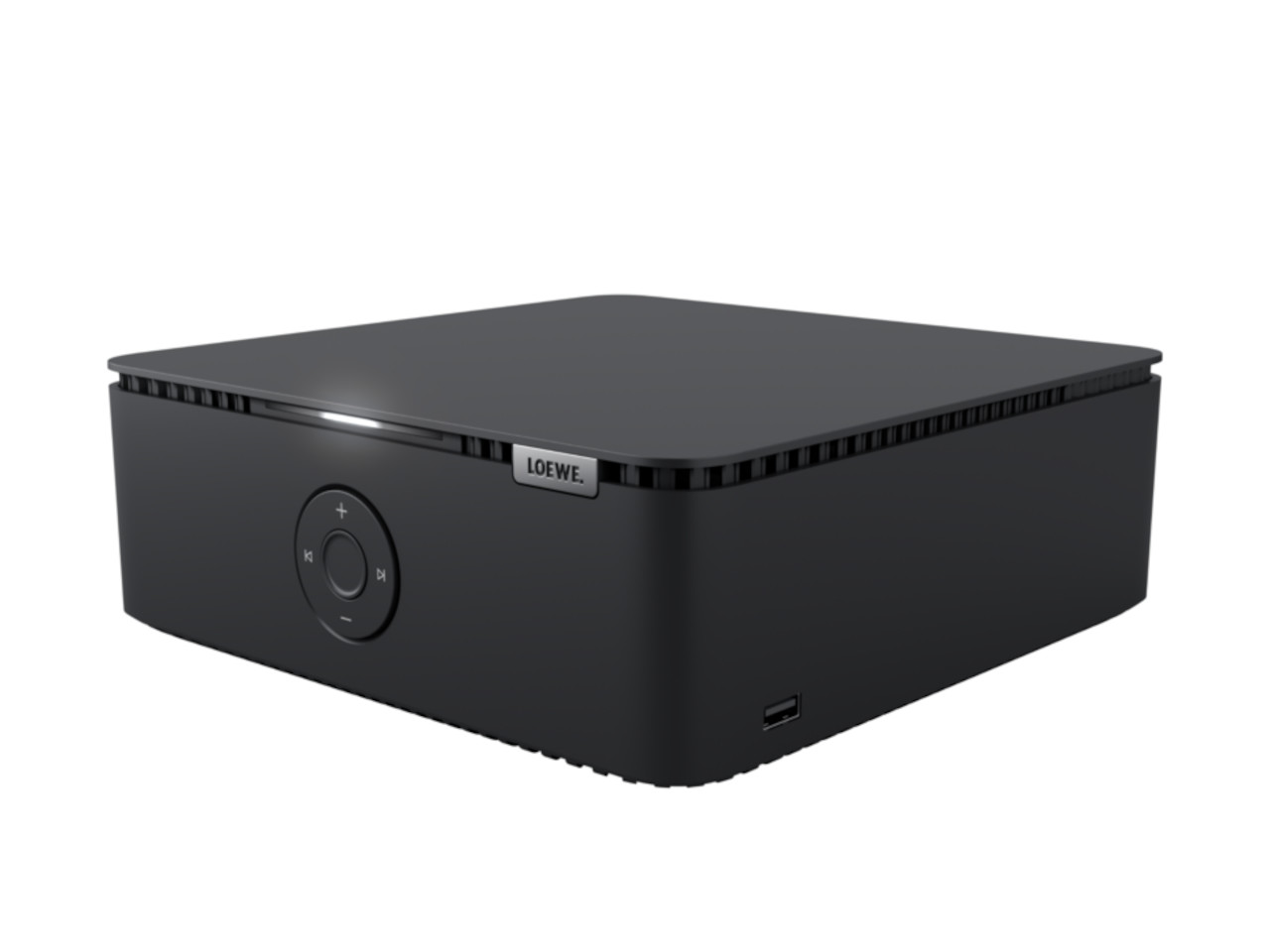 Mini-Computer, Set-Top-Box, Schwarz, USB-Port, Bedienknopf