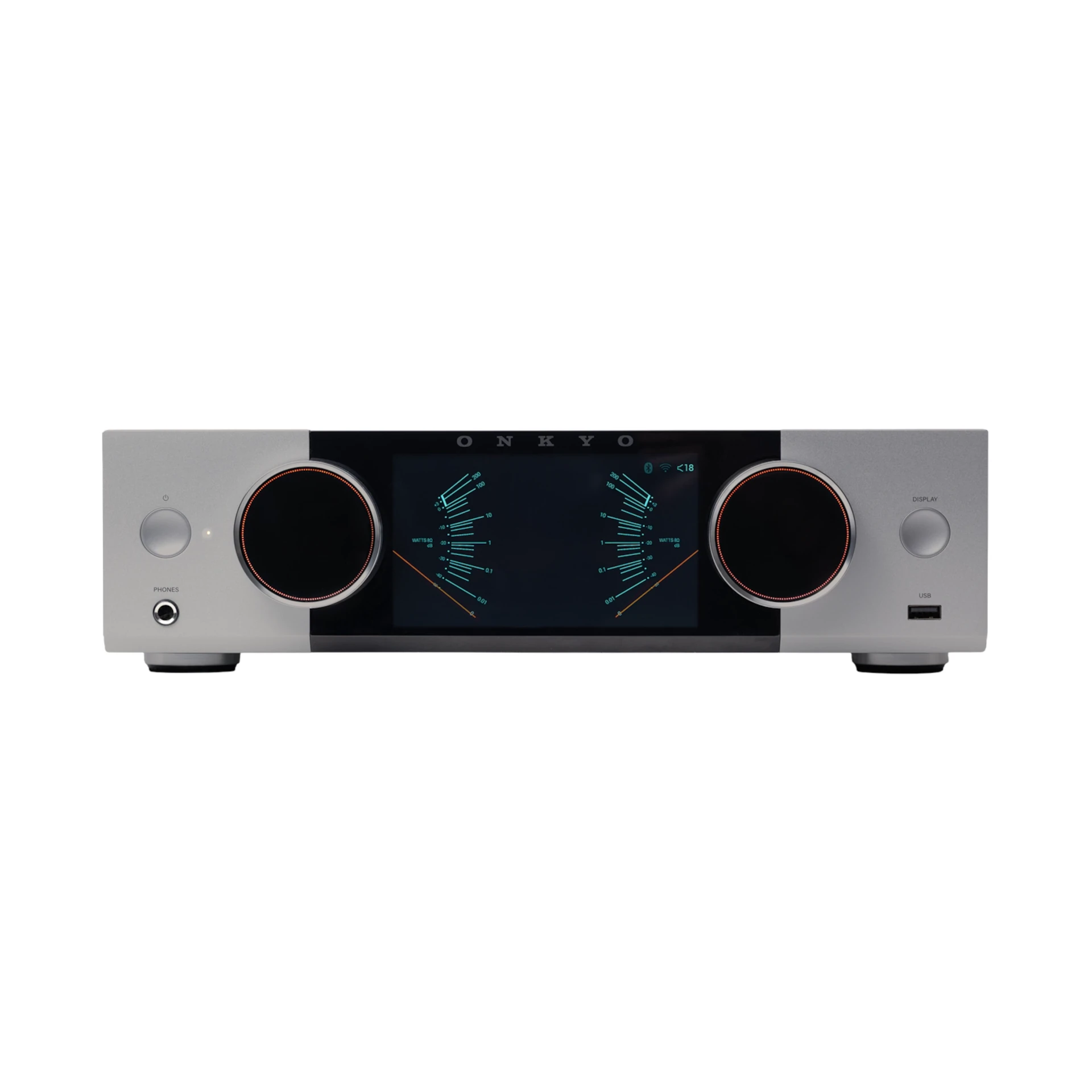 Stereo-Verstärker, Hifi Anlage, Lautsprecherregler, Tonverstärker, Display-Bandführung