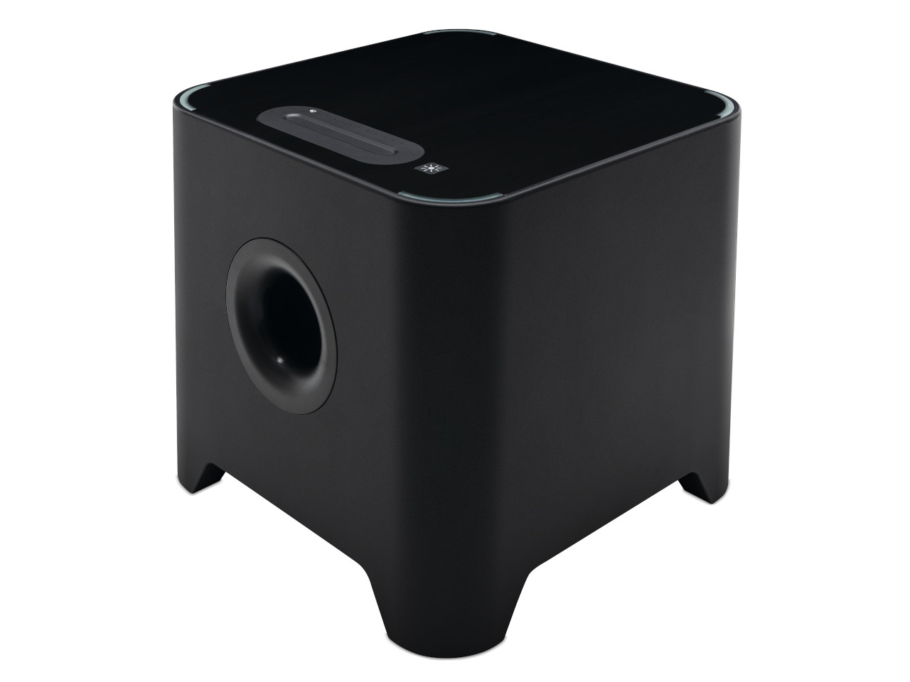 unterwoofer, drahtlos, schwarz, quadratisch, lautsprecher