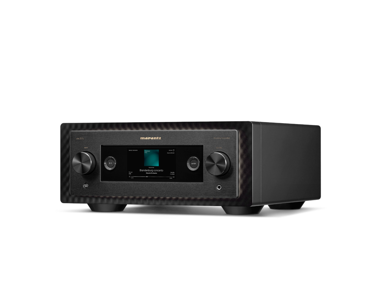 Hifi-Empfänger, Stereo-Verstärker, Schwarz, Digitalanzeige, Drehknopf-Steuerung