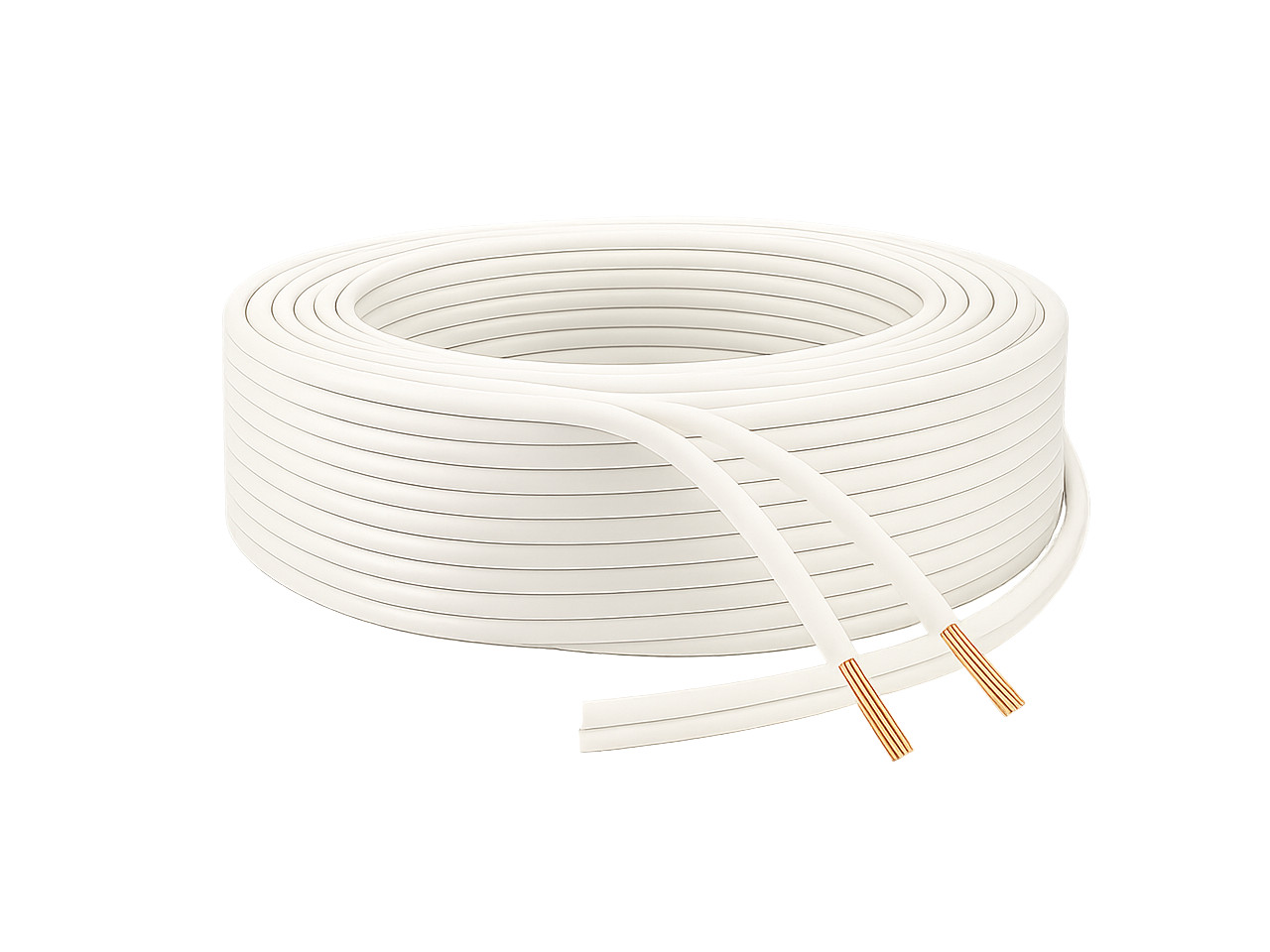 Heizband, Elektrische Leitung, Flachbandkabel, Weiße Ummantelung, Kabelband