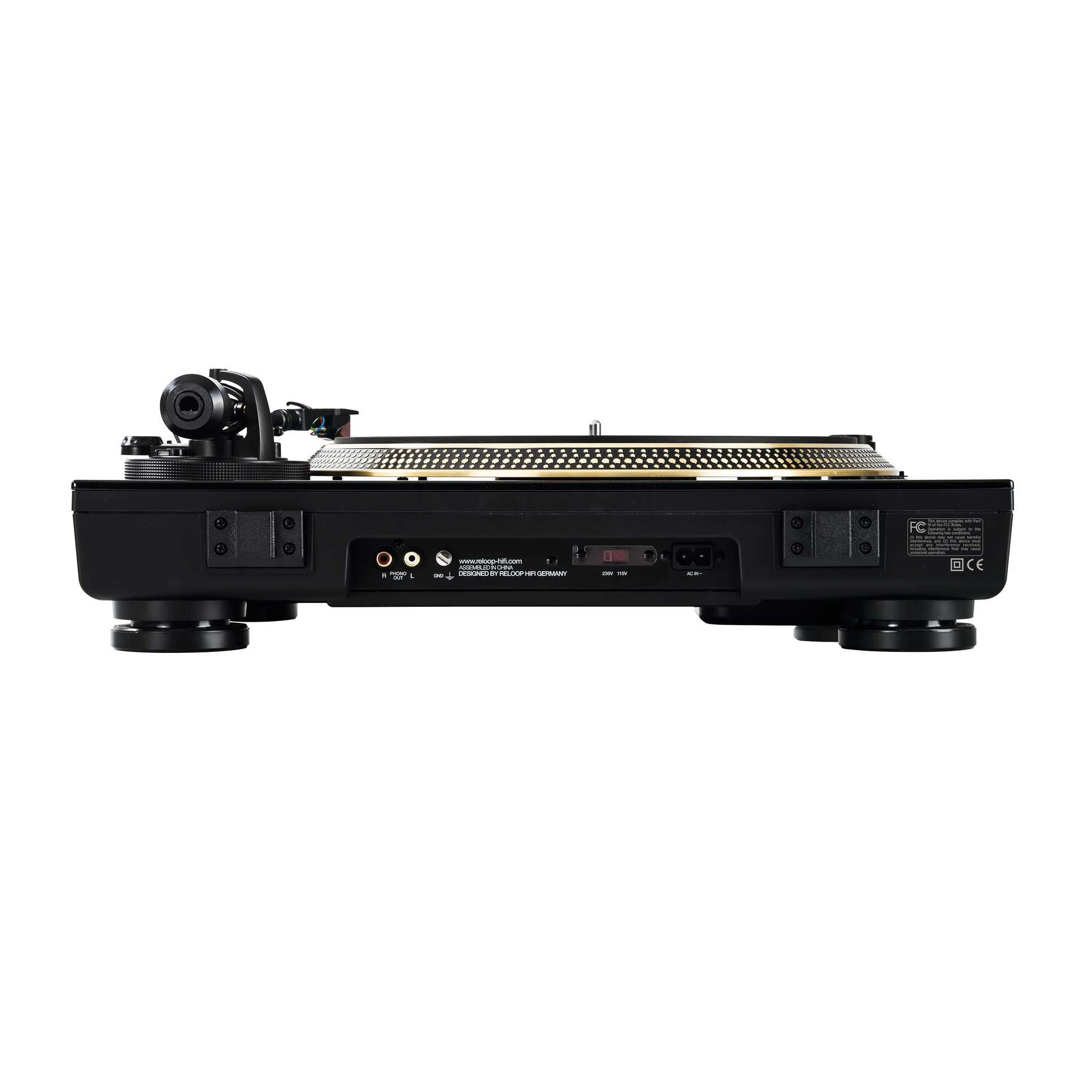 DJ-Equipment, Plattenaufleger, Vinylspieler, Phono-Ausgang, Schwarz