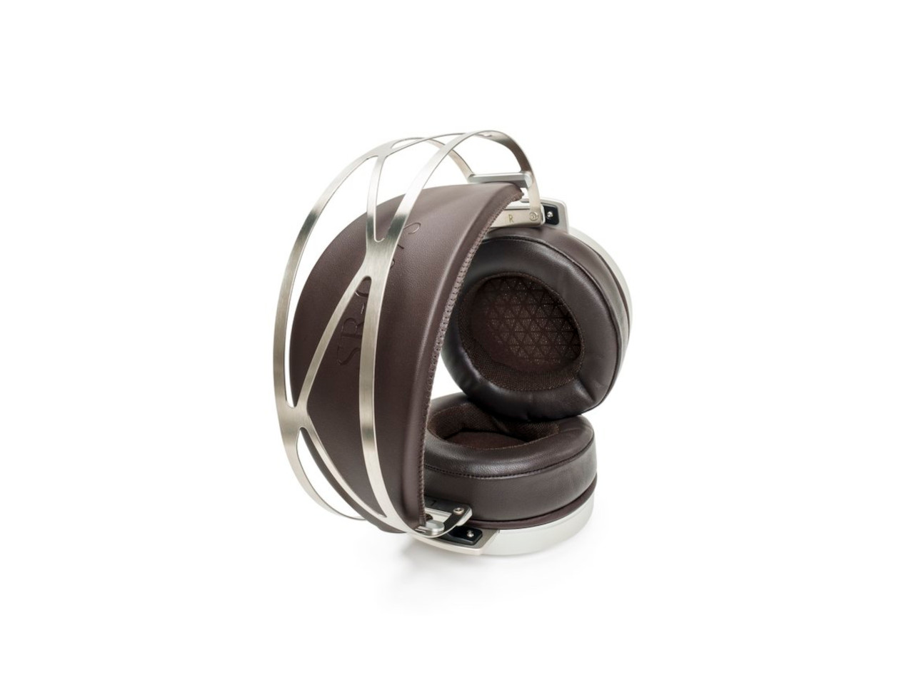 Over-Ear Kopfhörer, Braun, Leder, Metallrahmen, Gummierte Ohrpolster