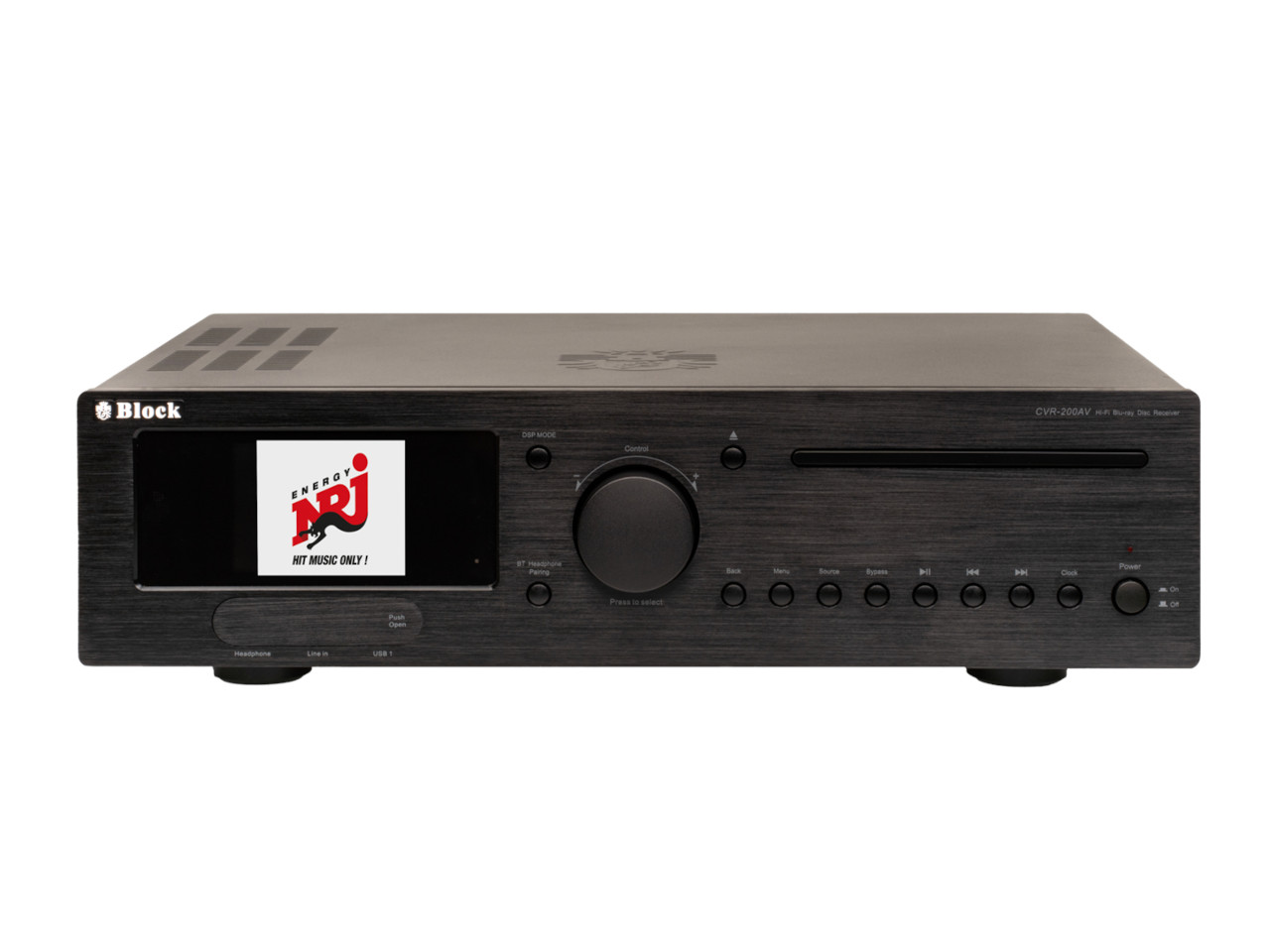 hifi, stereo, empfänger, anzeige, video-?