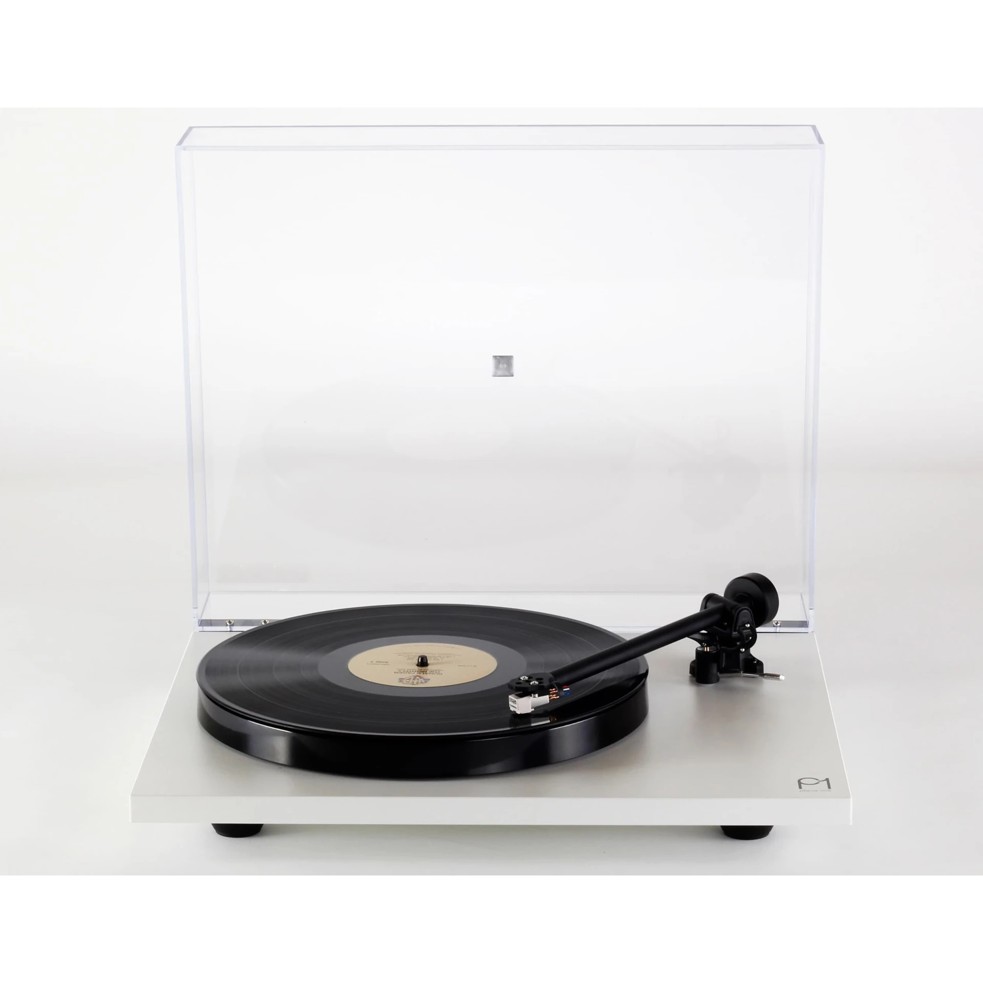 Plattenspieler, Vinyl, Turntable, Schwarz, Transparent-Deckel