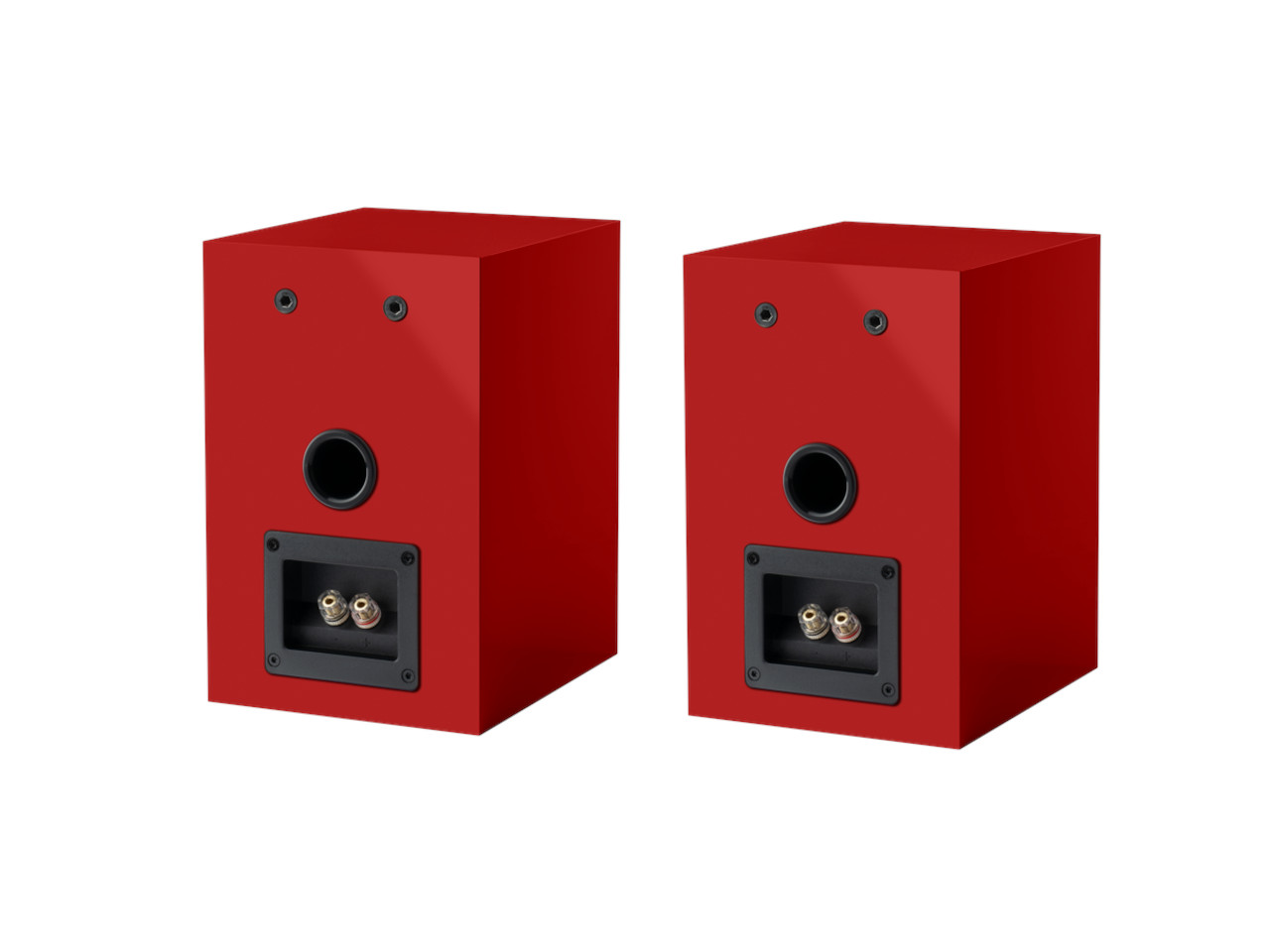 Lautsprecher, Regallautsprecher, Rot, Anschlussbuchse, Stereo-Paar