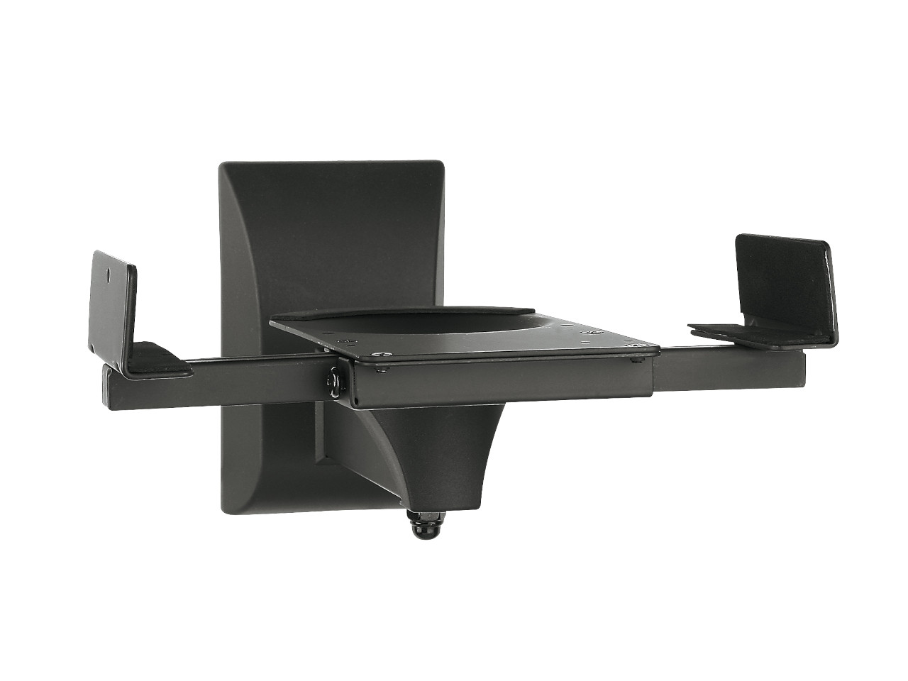 Monitorarm, verstellbar, Doppelarm, schwarz, Montageplatte