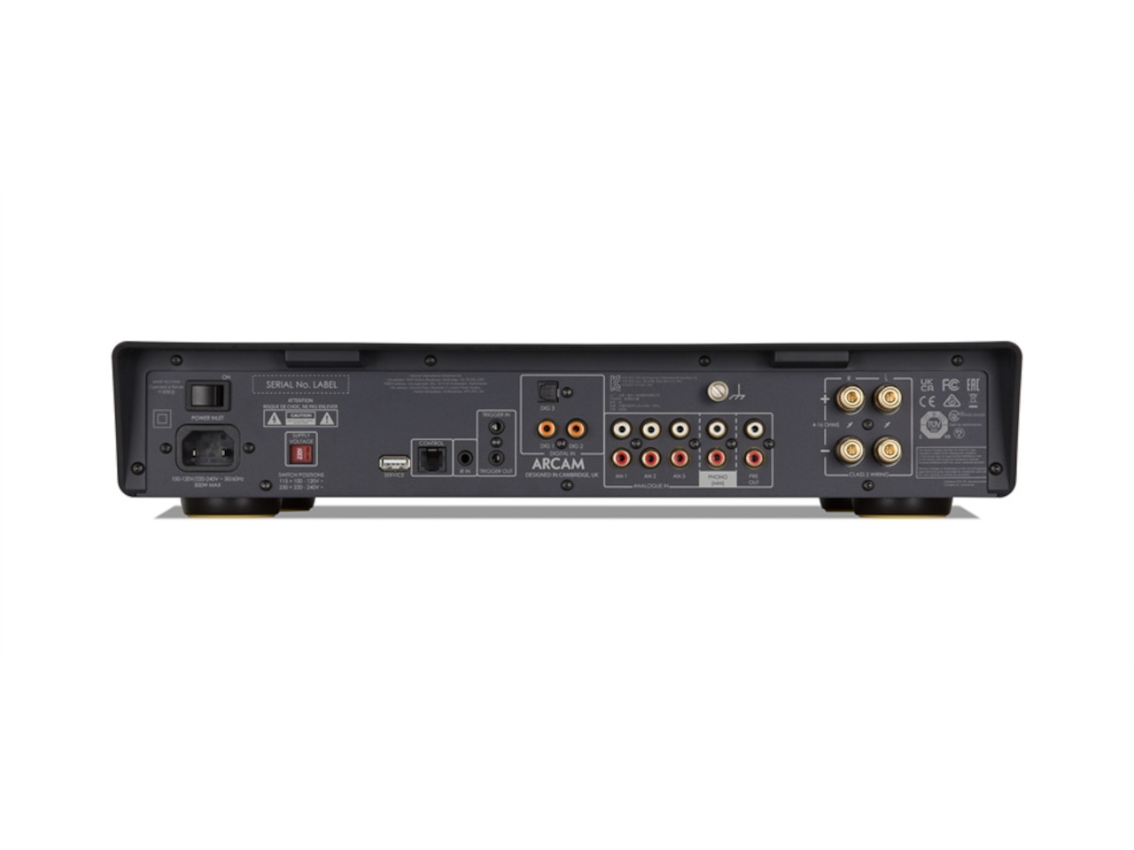AV-Receiver, Rückseite, Analoges Audio, RCA-Anschlüsse, Stromanschluss