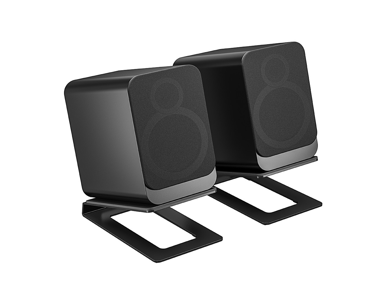 Lautsprecher, Computersystem-Lautsprecher, 2.0-Lautsprecher, schwarz, Audio-Setup
