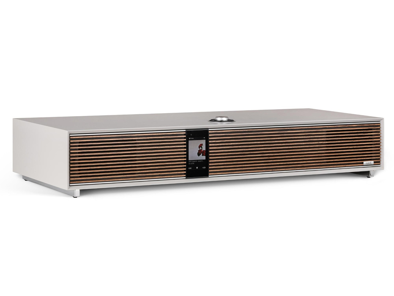 hi-fi, audiophile, Netzwerkspieler, Holzleisten, Silbernes Gehäuse