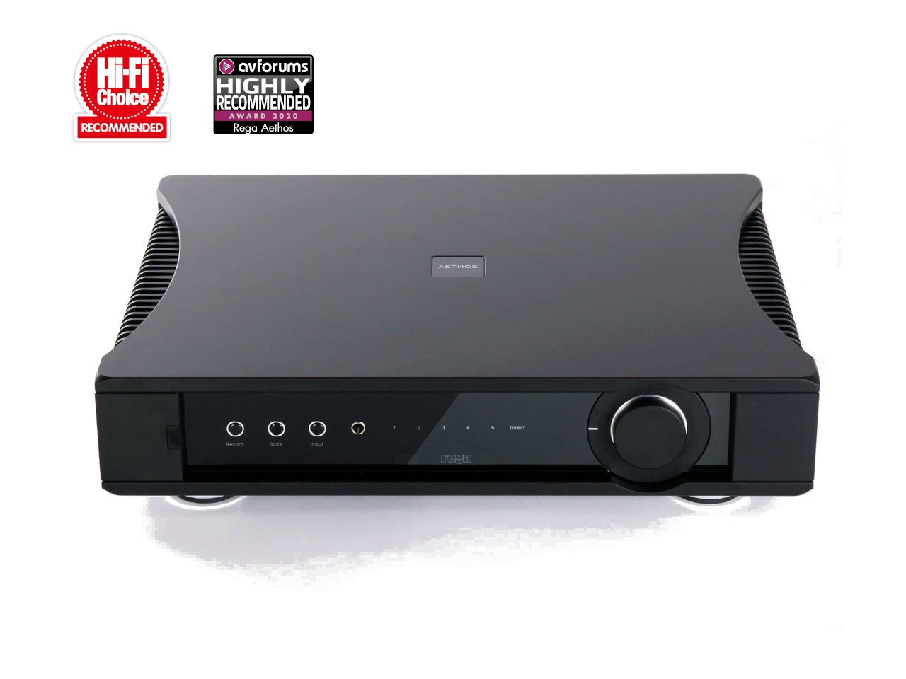 Hifi Verstärker, Aethos Empfänger, Schwarzer Verstärker, Frontplatte, Belüftungsgitter