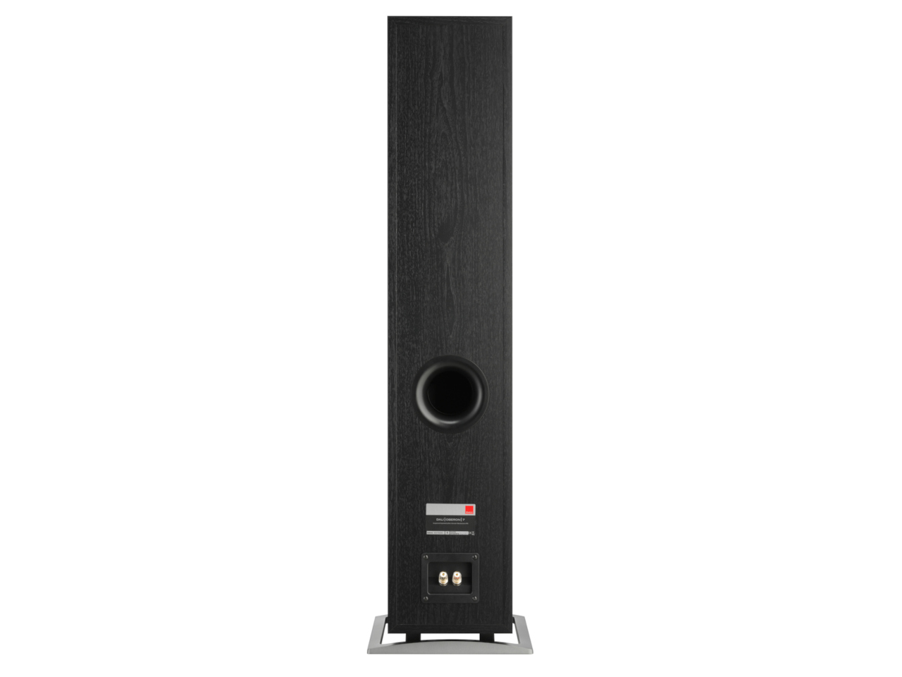 Stand-alone Lautsprecher, Standfuß-Speaker, Schwarzholz, Lautsprecher mit Port, Rückseitige Anschlüsse