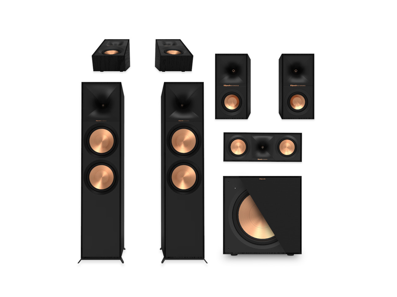 Klipsch Reference 7.1 Heimkino Set R-600F Elektronik, Sprecher