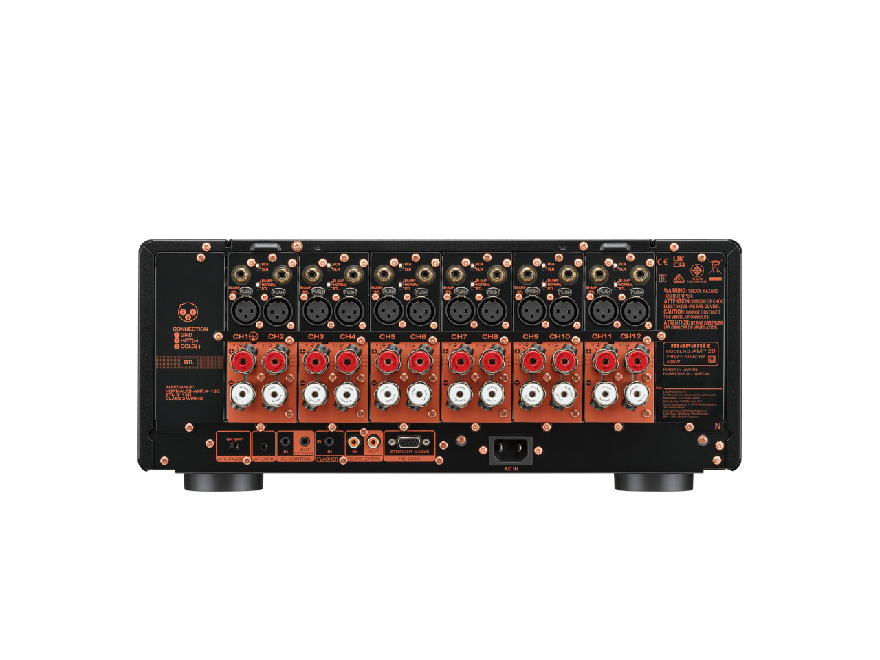 Audio-Mixer, Rückseite, XLR-Anschlüsse, RCA-Anschlüsse, Netzeingang