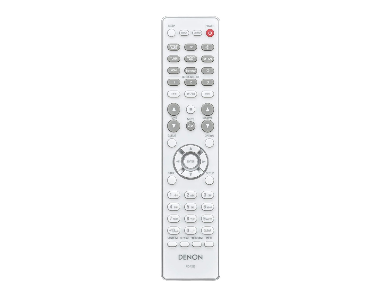 Fernbedienung, TV-Remote, Universalfernbedienung, Denon RC-1255, Infrarot