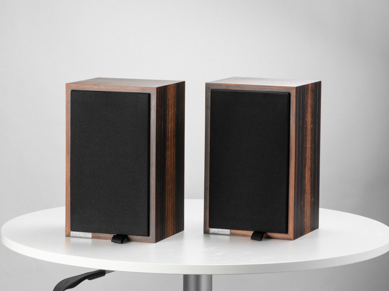 Lautsprecher, Stereo, Regallautsprecher, Holzoptik, Schwarz