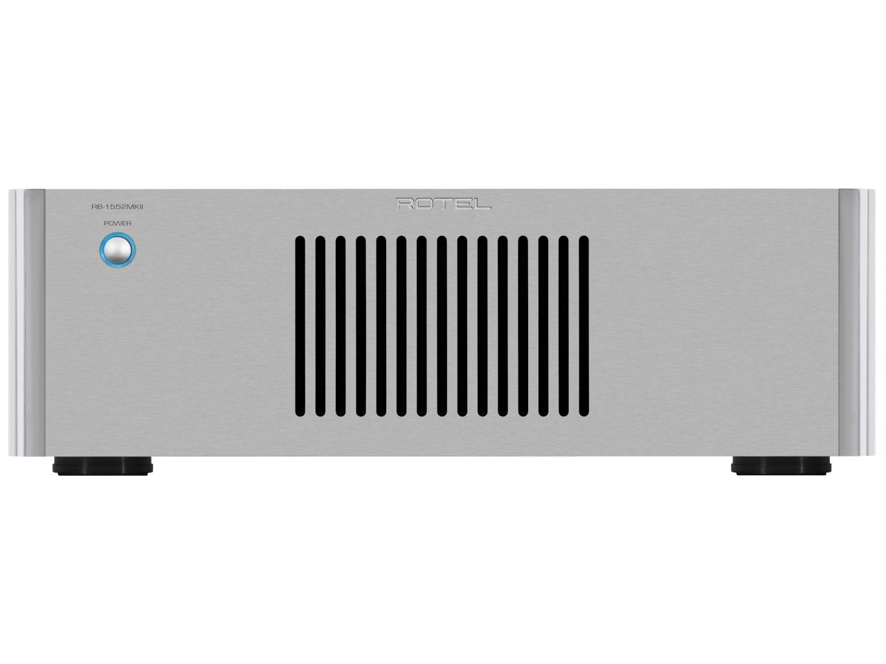 audiophile Verstärker, Stereo-Verstärker, Metallgehäuse, Hinterlüftung, Netzschalter