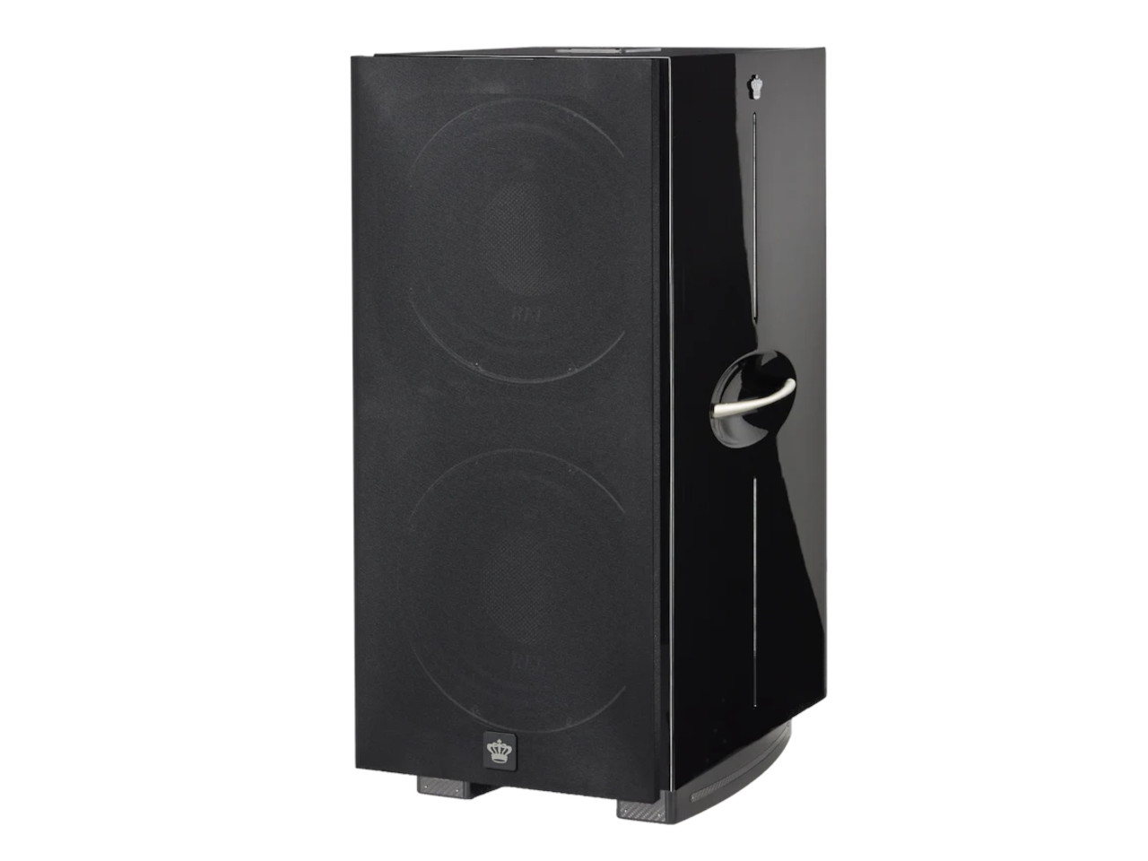Speaker, Standlautsprecher, schwarz, zweiwege, Holzbasis