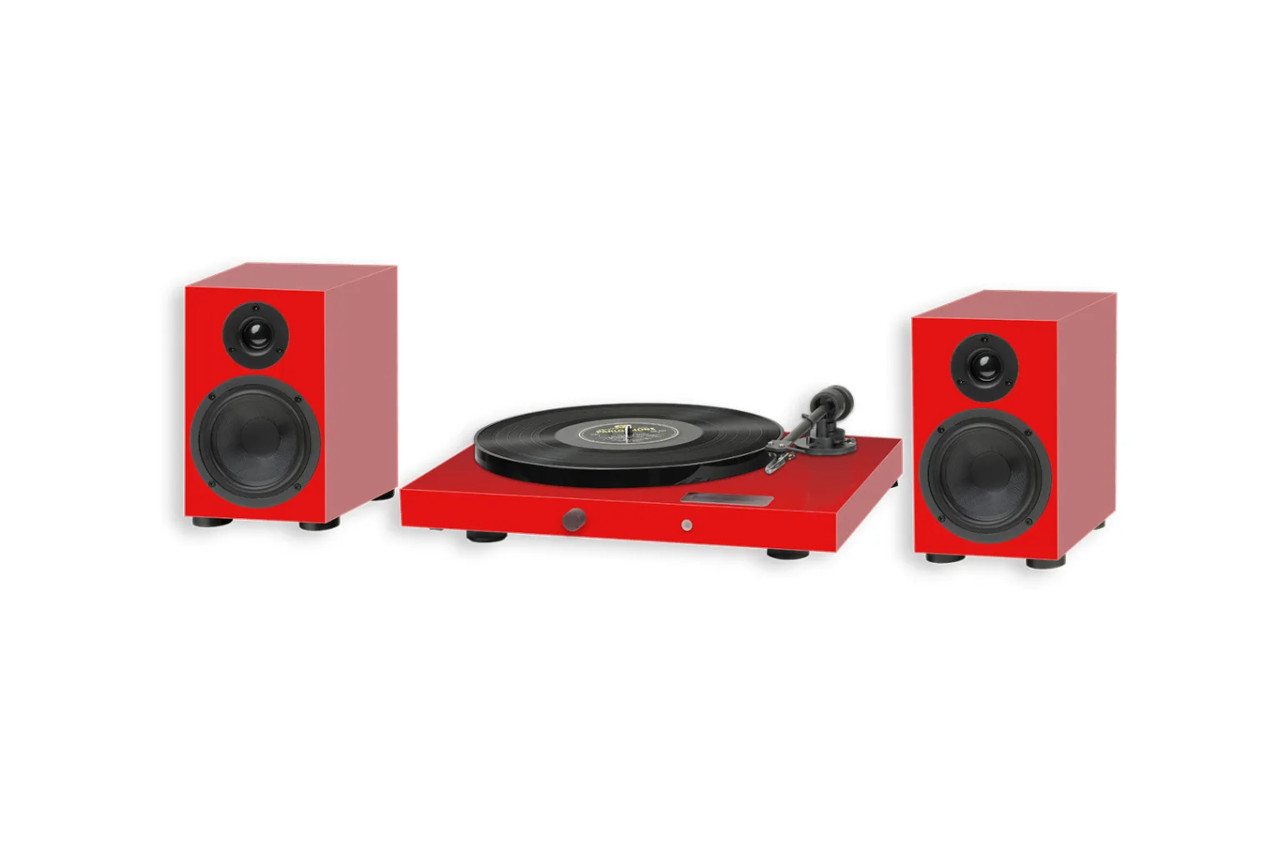 Plattenspieler, HiFi-System, Rot, Lautsprecher, Rotlicht?