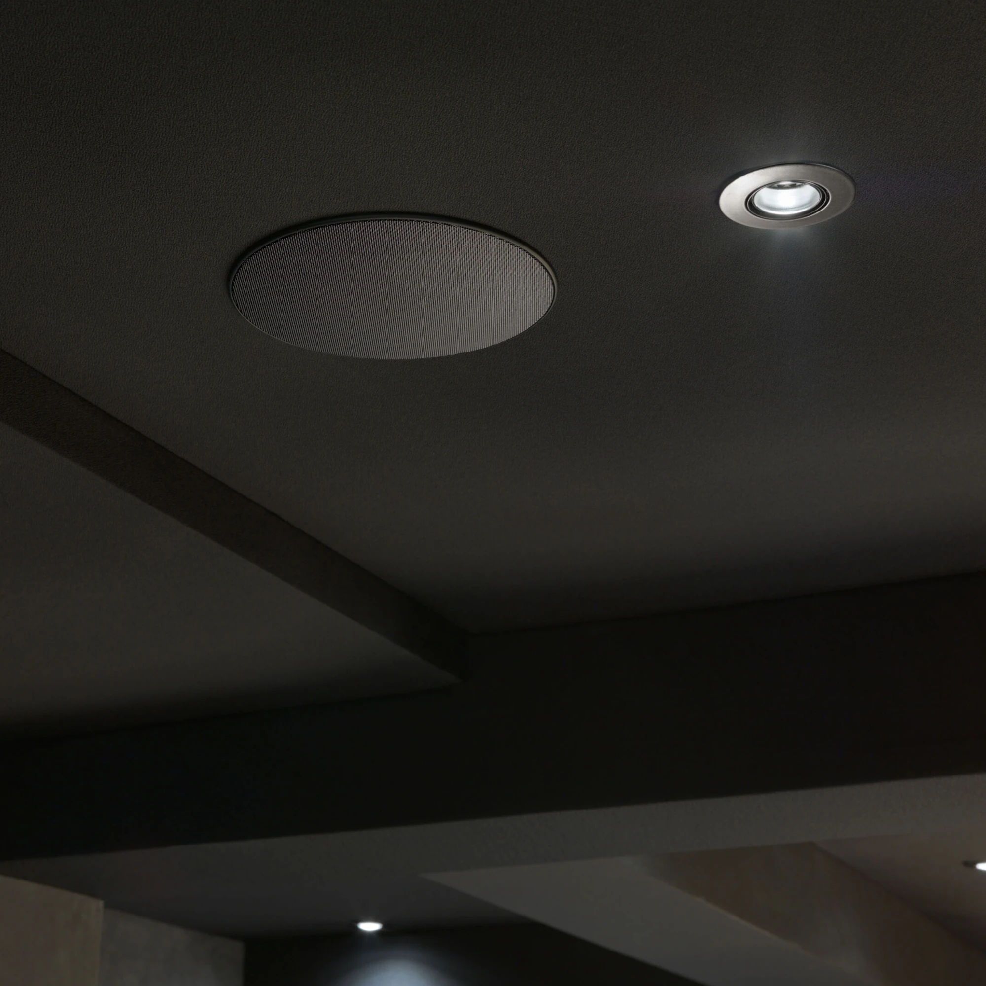 decke, lampe, lautsprecher, deckenverkleidung, raumdecke