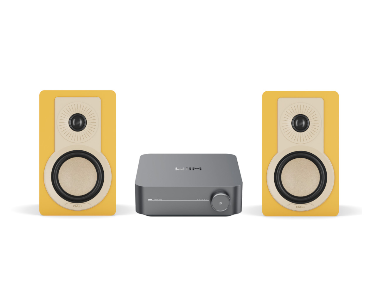 stereo, lautsprecher, paar, holzoptik, verstärker-set