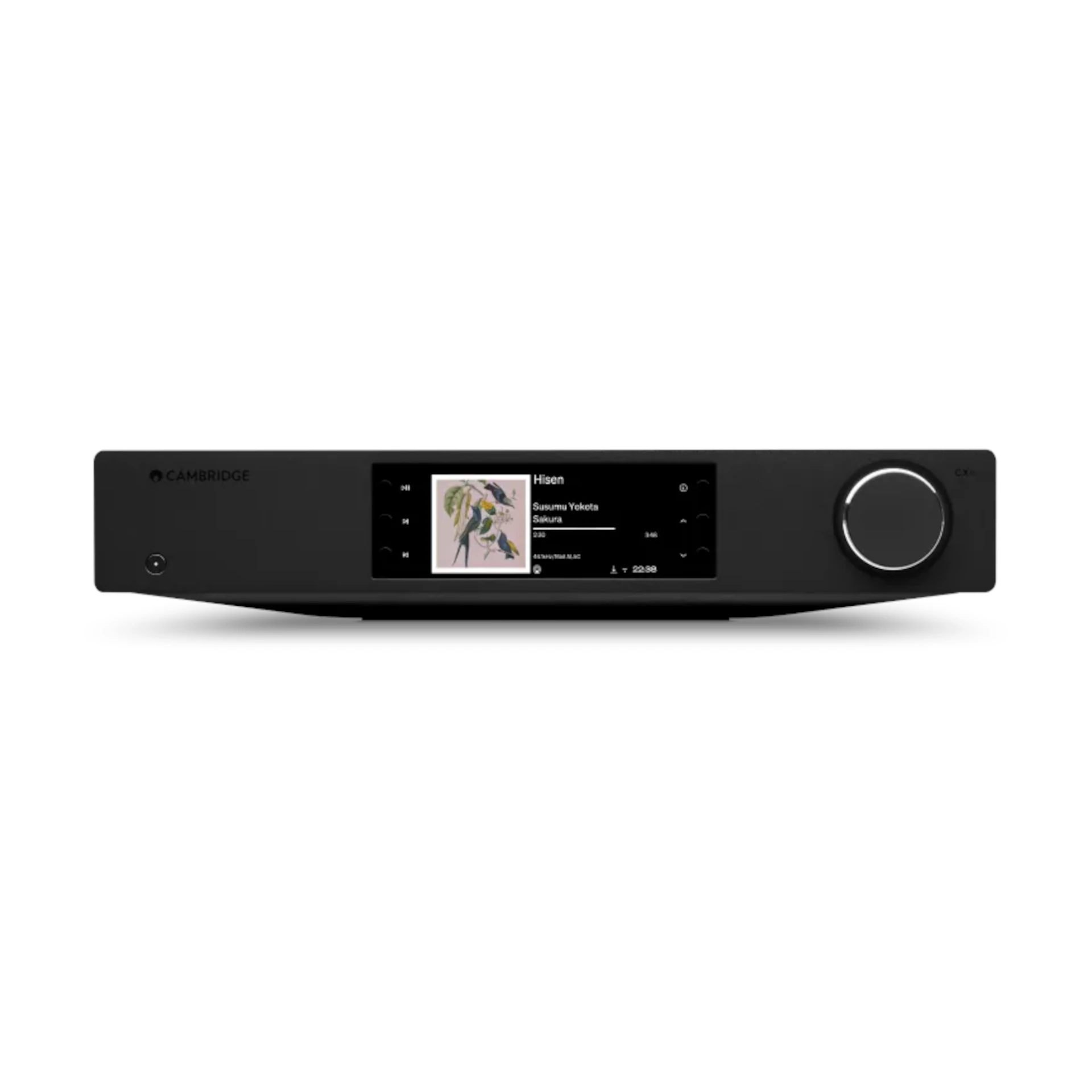 HiFi-Verstärker, CD-Player, Flachbildschirm-Display, Schwarz, Rundregler