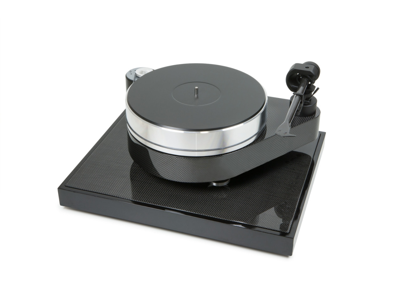 Plattenspieler, Turntable, Schwarz, Carbonfaser, Tonarm
