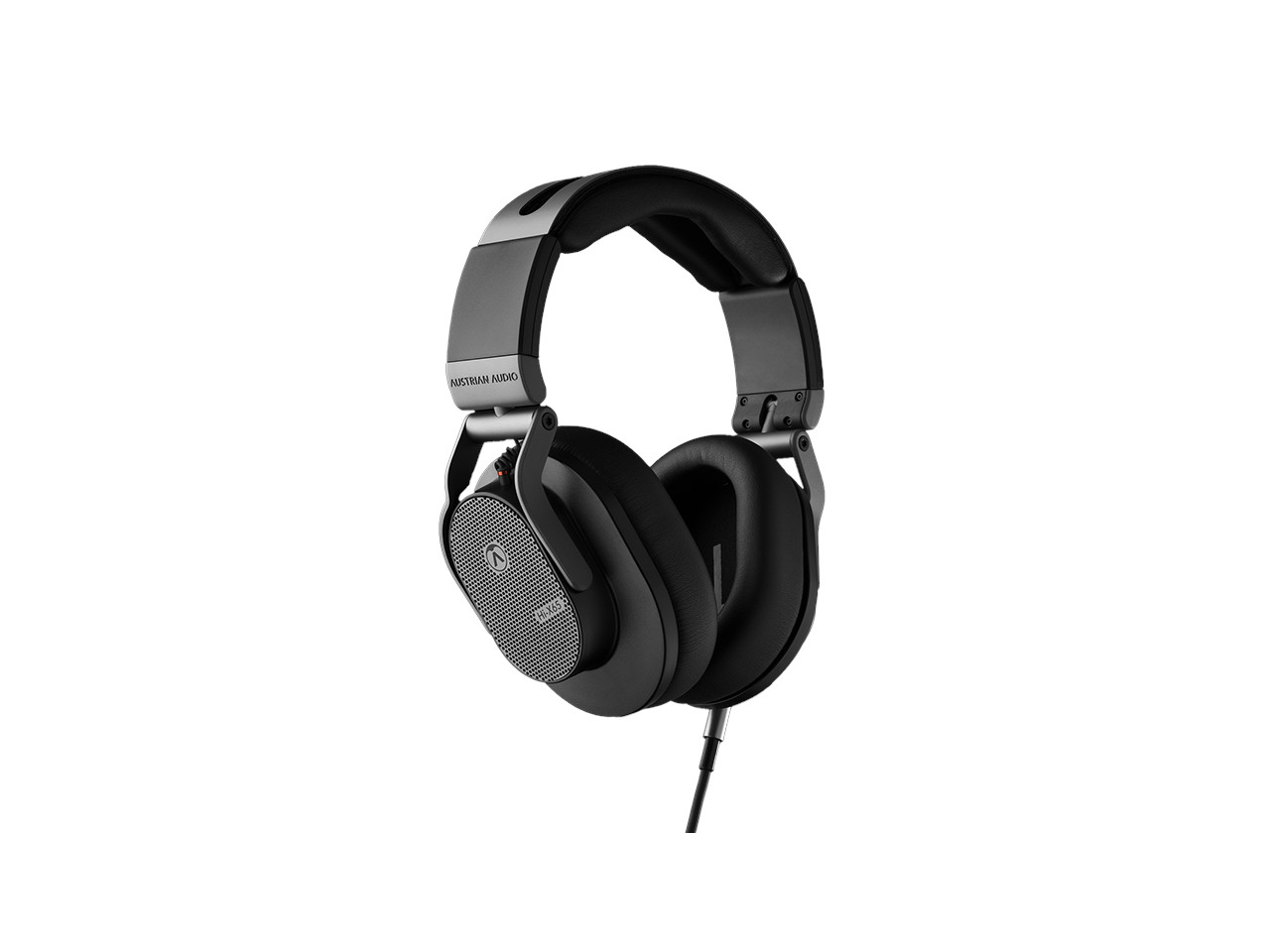 over-ear, wired, kopfhörer, metallmesh, schwarz