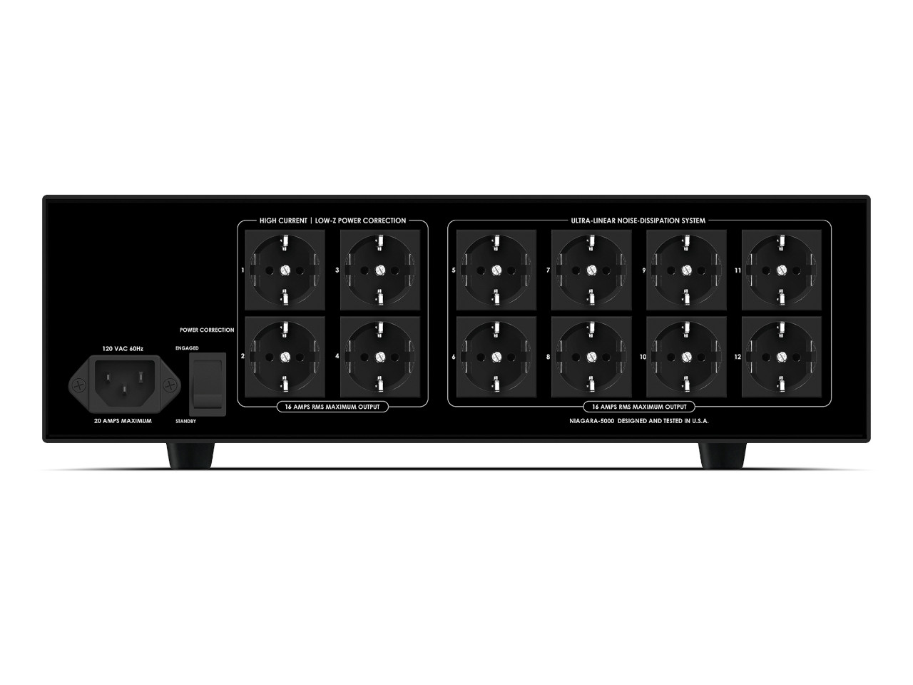 Rackfront, Stromverteiler, Mehrfachsteckdosenleisten, Netzteil, Schwarz