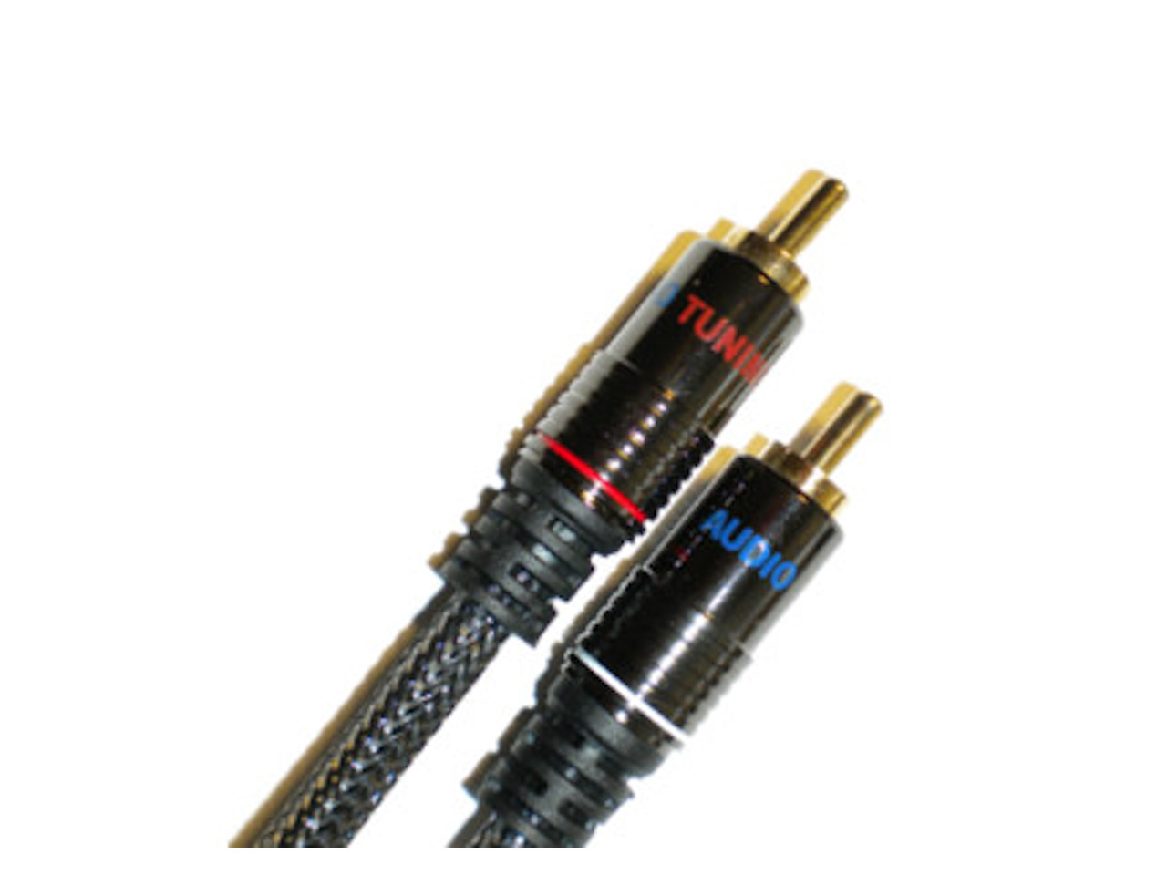 RCA-Stecker, Audio-Kabel, Schwarz, 2-Kanal, Gehäuse-Gold