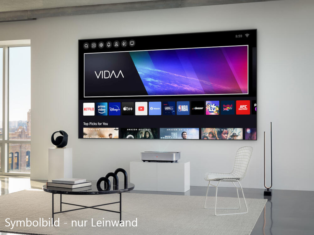 LED-TV, WandMontiert, Heimkino, Montiertes Display, Großer Bildschirm