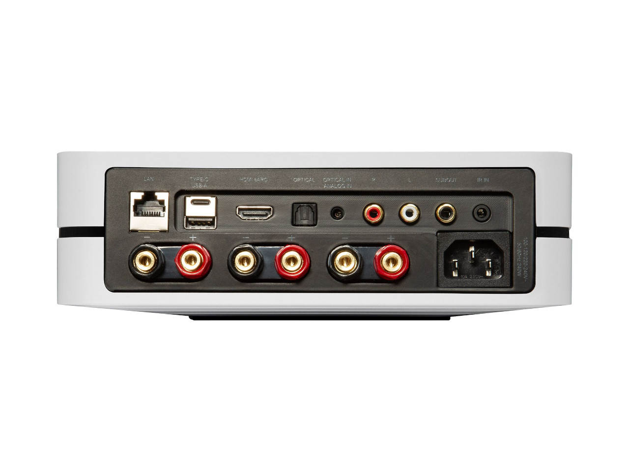 AV-Empfänger, RCA-Anschlüsse, HDMI, USB-Anschluss, Netzeingang