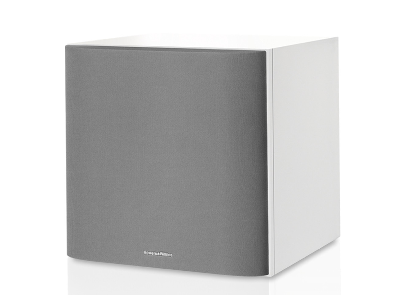 unterwoofer, lautsprecher, weißes gehäuse, graue grillabdeckung, Bowers Wilkins